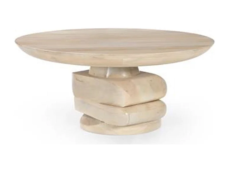 Table basse en bois gris élégance contemporaine