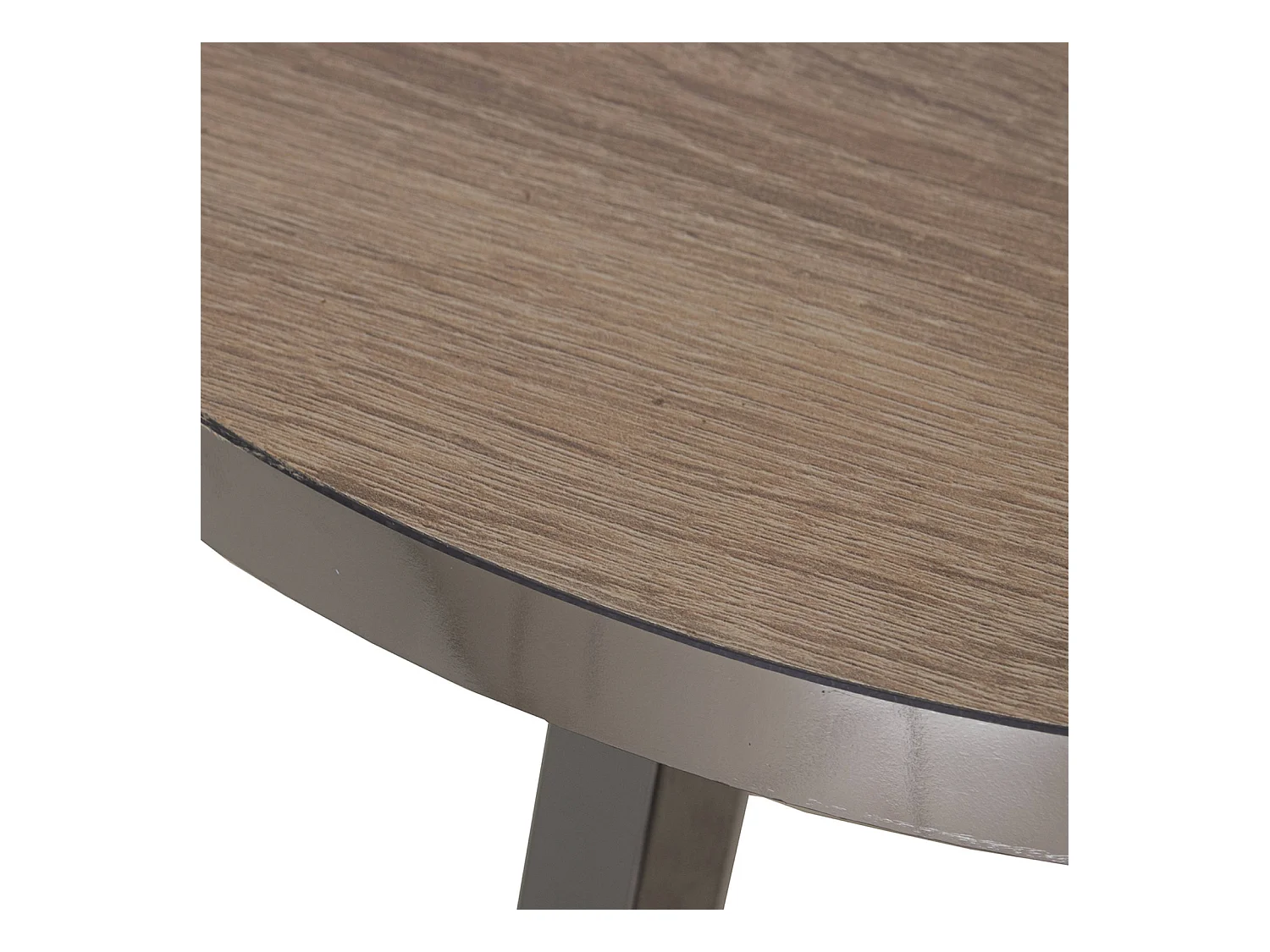 Table gigogne design bois et pieds chromés pour salon