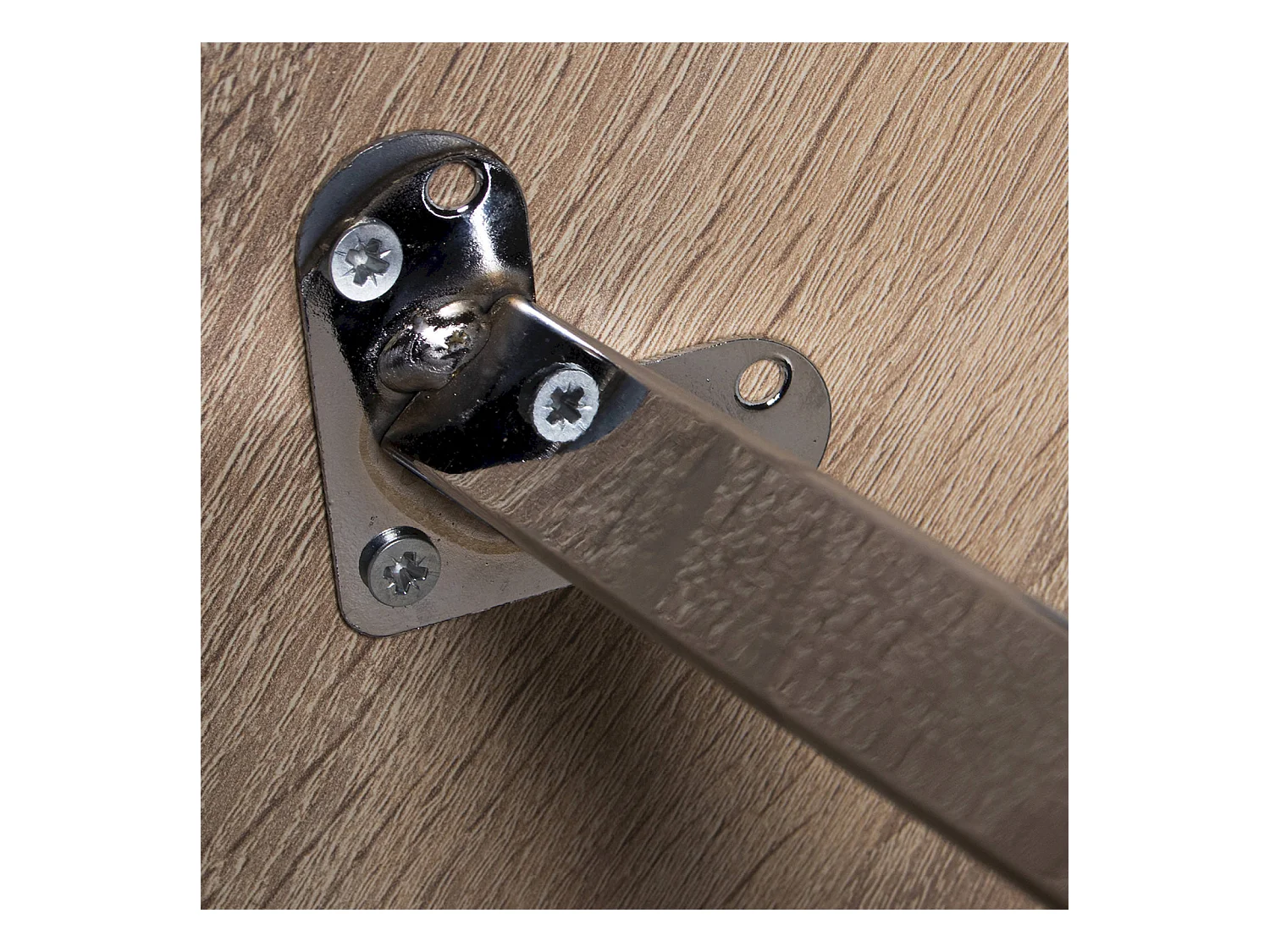 Table gigogne design bois et pieds chromés pour salon