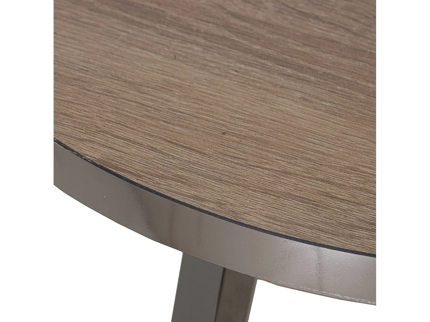 Table gigogne design bois et pieds chromés pour salon