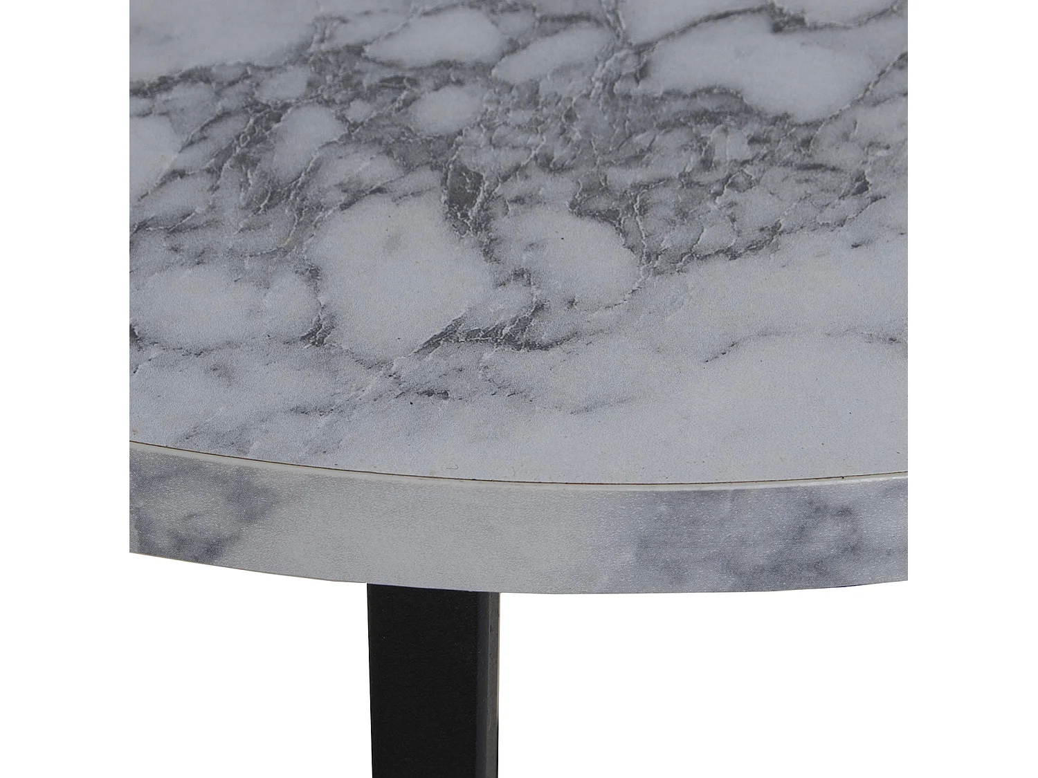 Table gigogne effet marbre et métal pour salon élégant