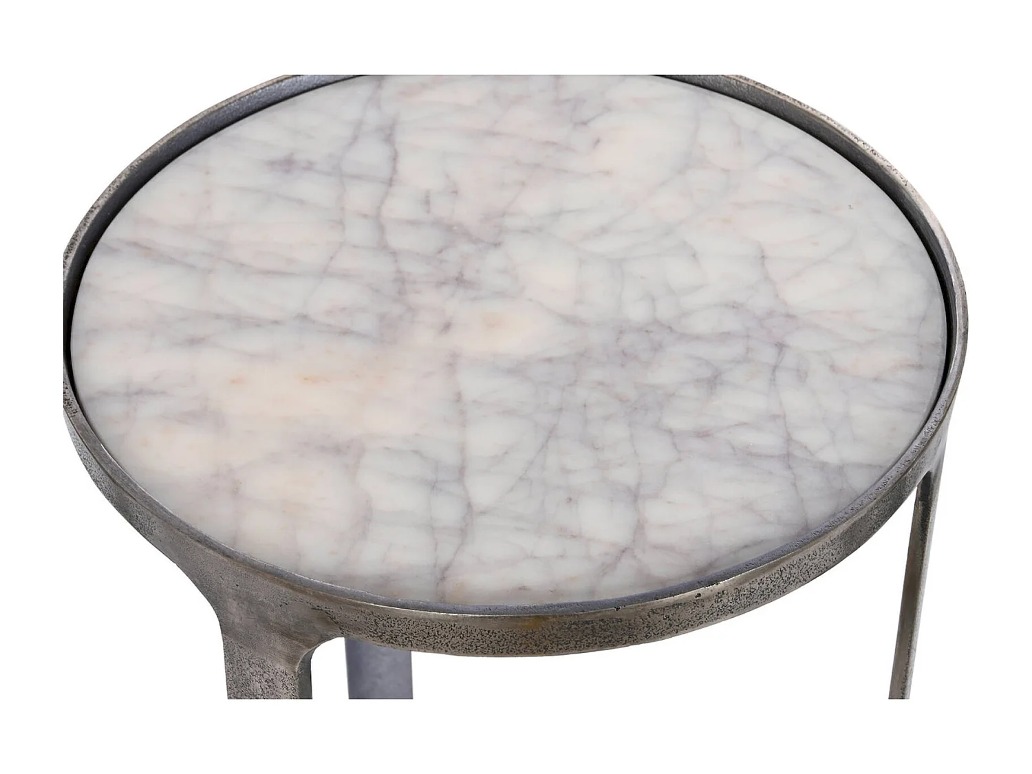 Table gigogne en marbre blanc élégance moderne