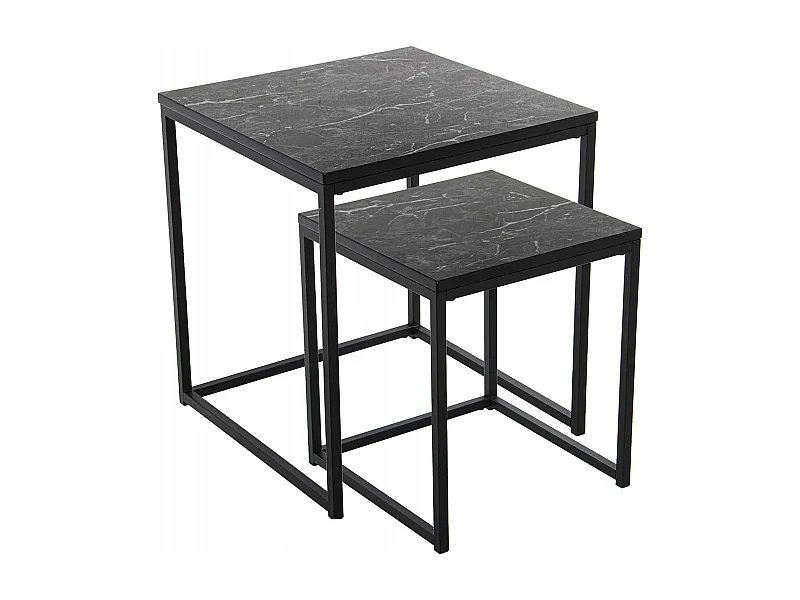 Table gigogne effet marbre pour un salon chic et moderne