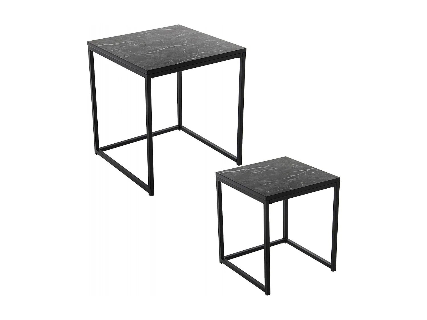 Table gigogne effet marbre pour un salon chic et moderne