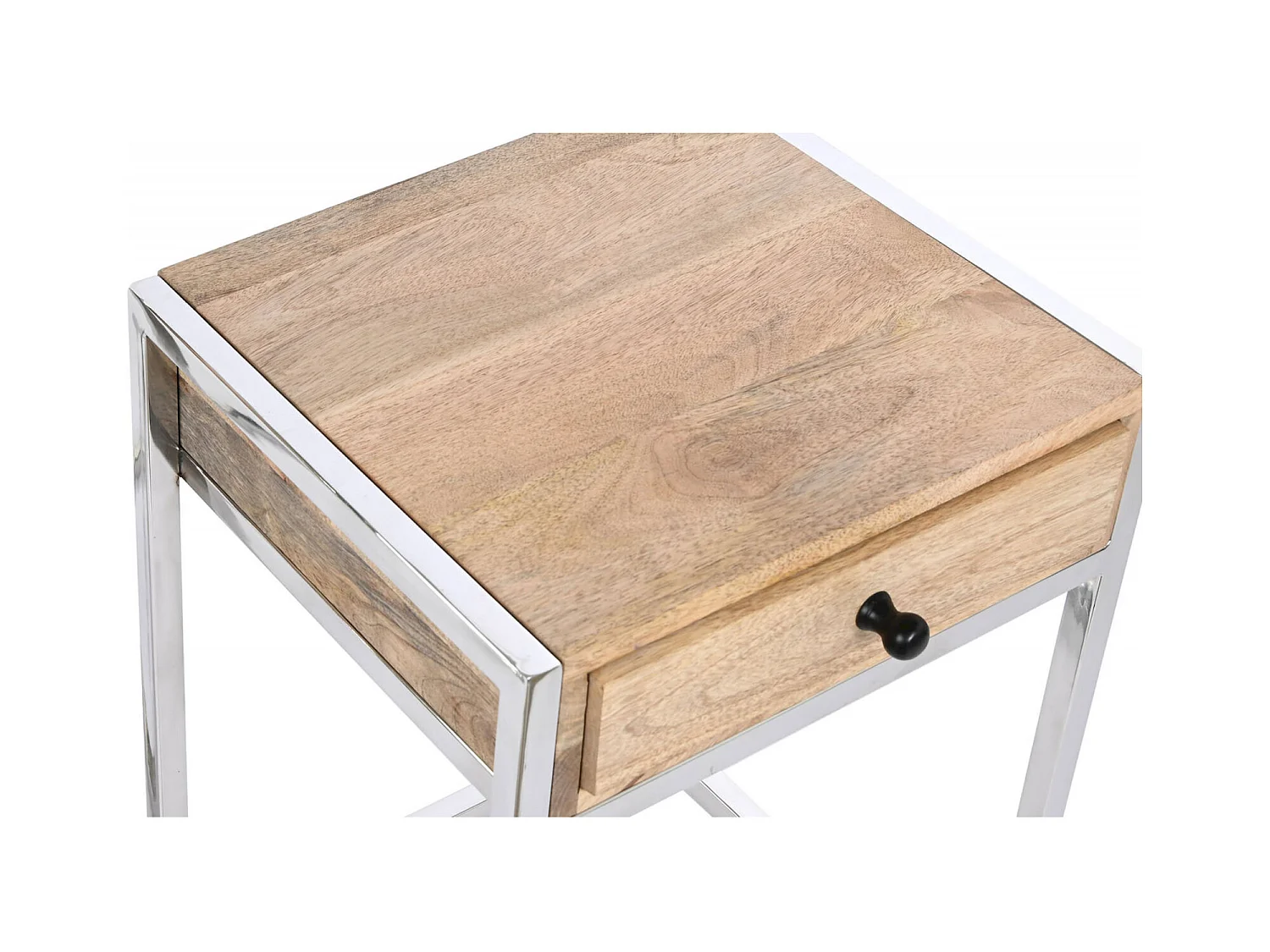 Table gigogne élégance bois et acier pour salon moderne