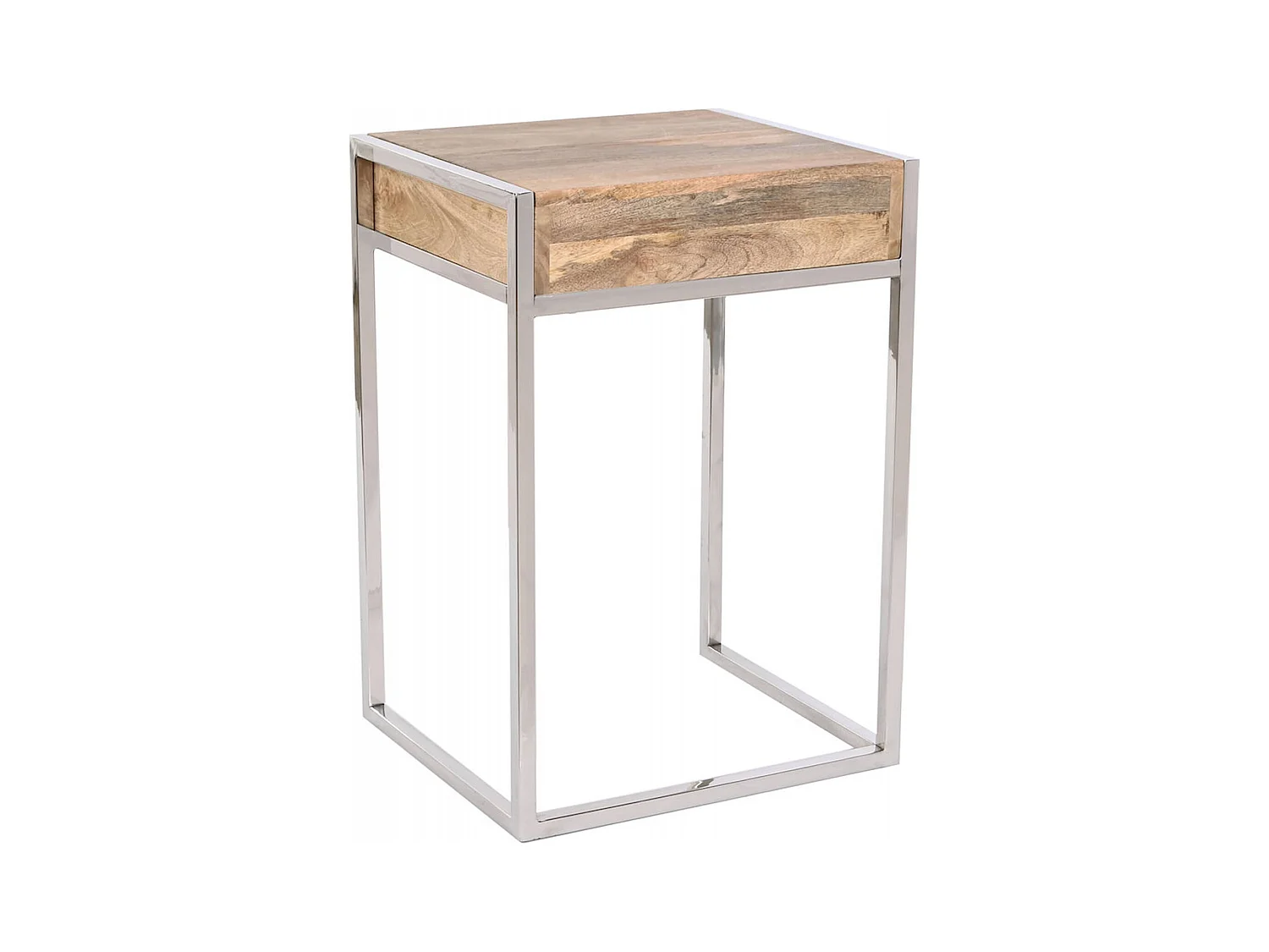 Table gigogne élégance bois et acier pour salon moderne