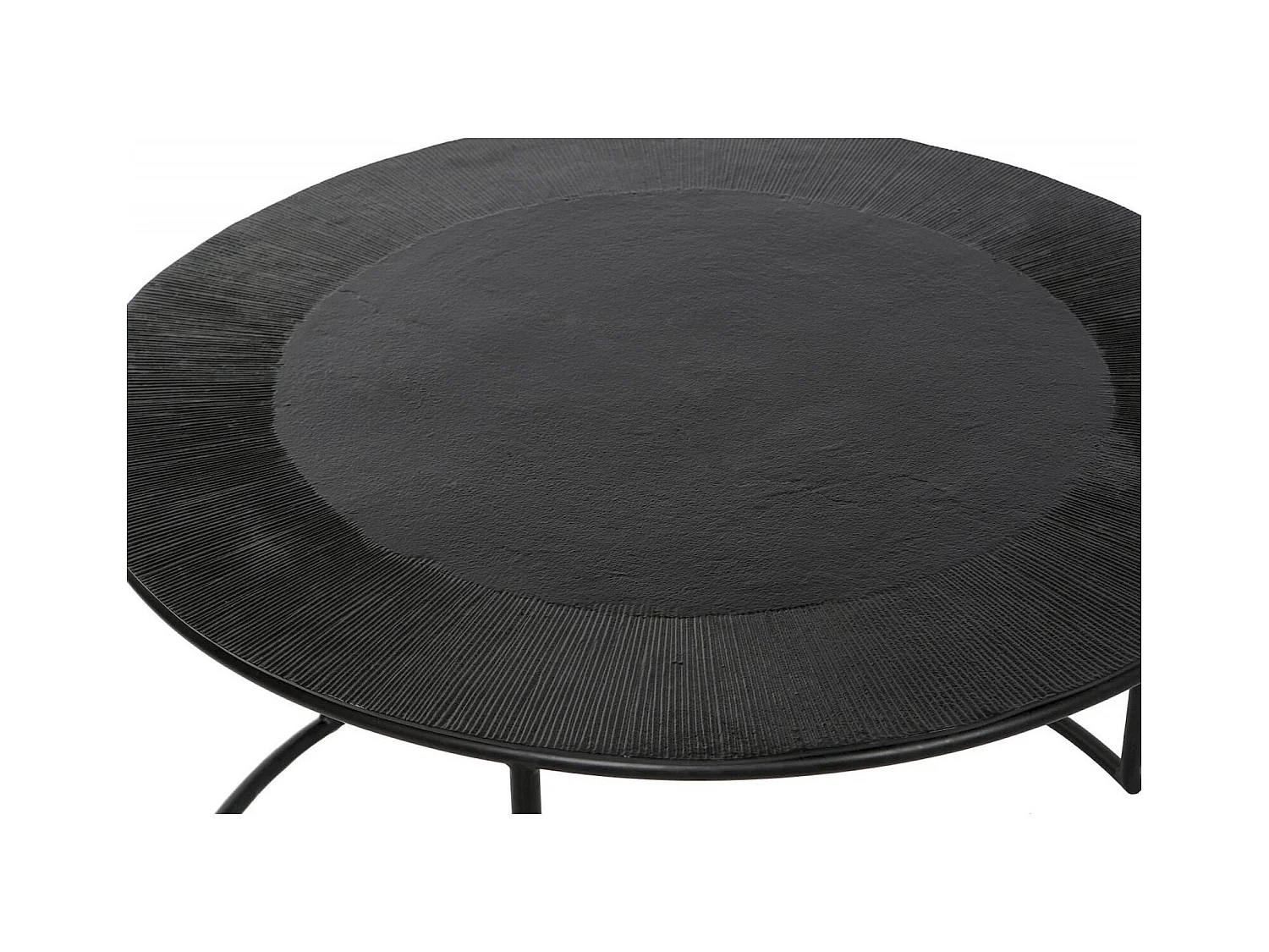 Table gigogne élégance en métal noir pour intérieur