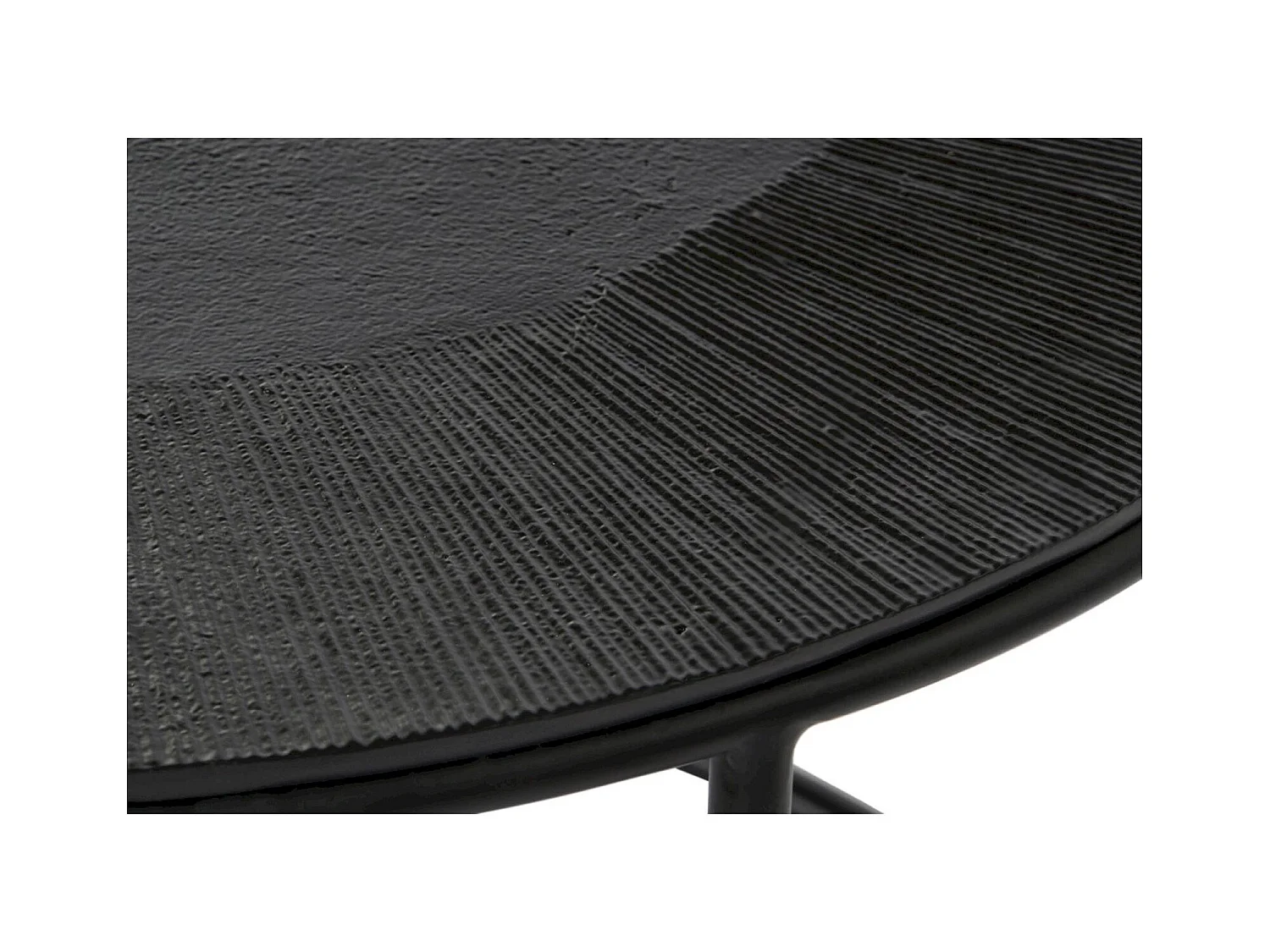 Table gigogne élégance en métal noir pour intérieur