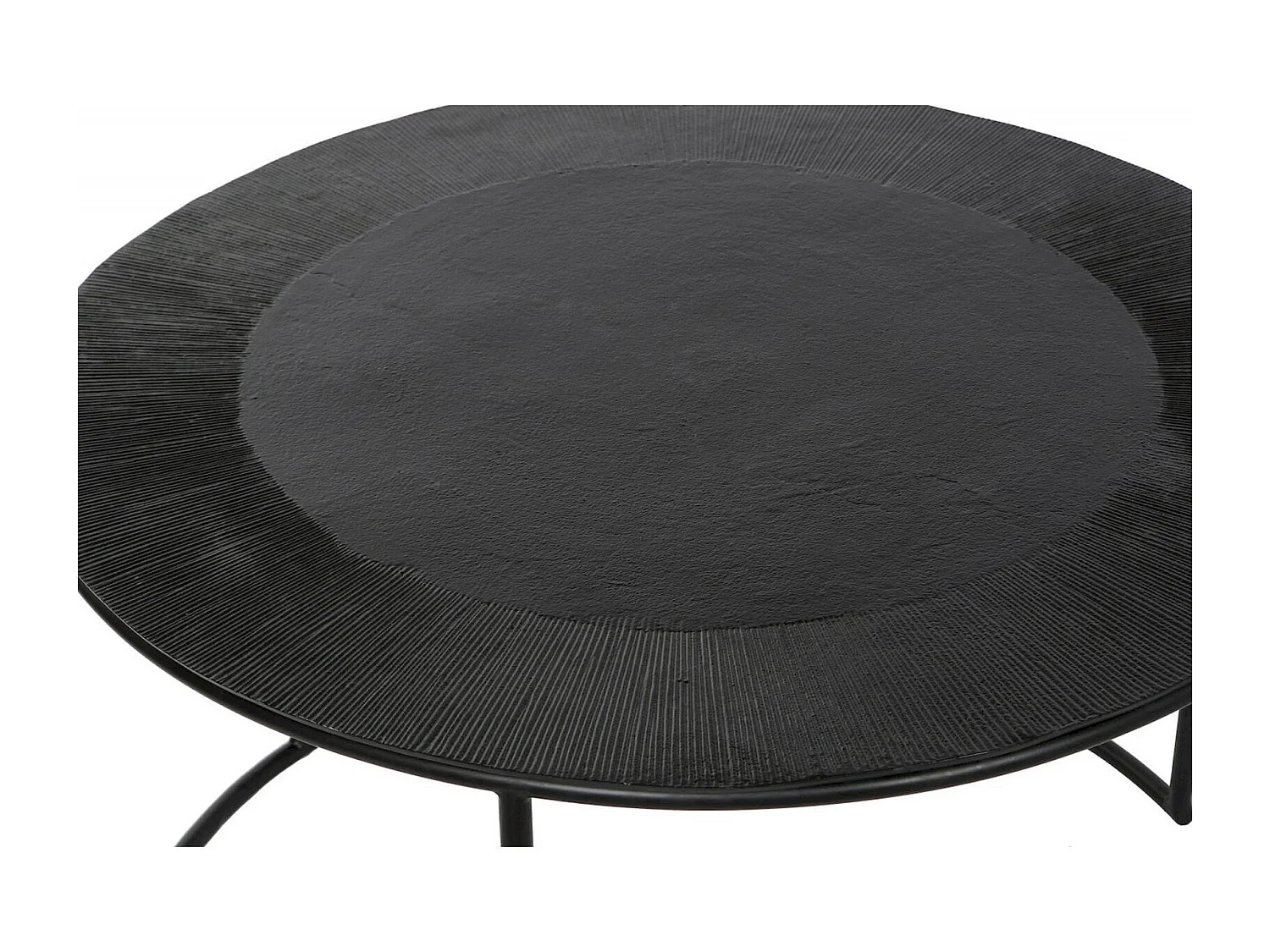 Table gigogne élégance en métal noir pour intérieur
