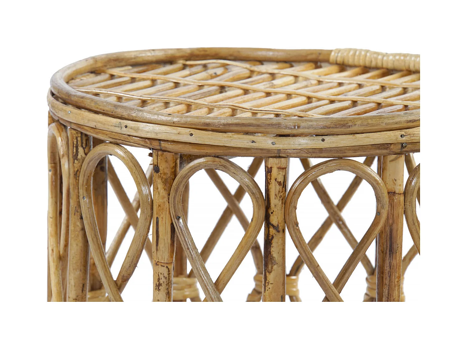 Table gigogne élégance osier pour intérieur cosy