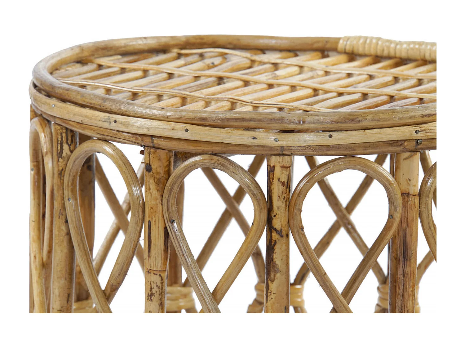 Table gigogne élégance osier pour intérieur cosy