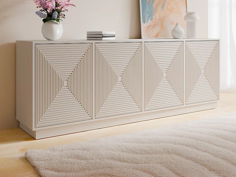 Sideboard mit 4 Türen - MDF - Beige - MEZULIA