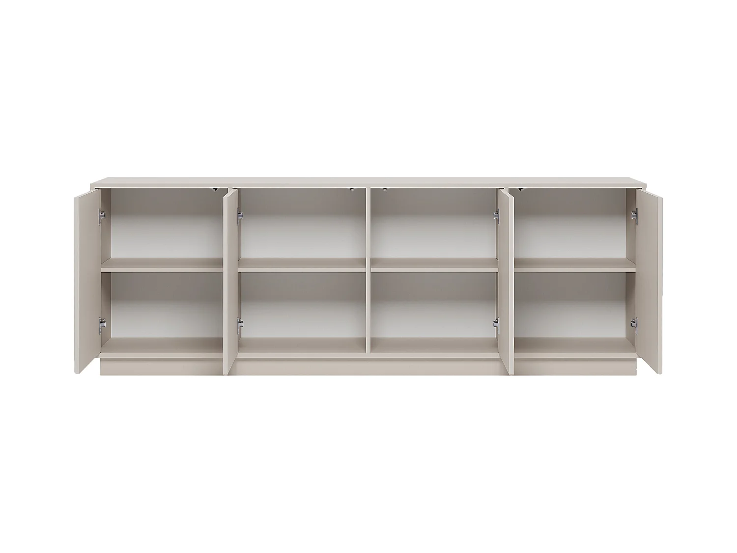 Aparador com 4 portas MDF - Bege - MEZULIA