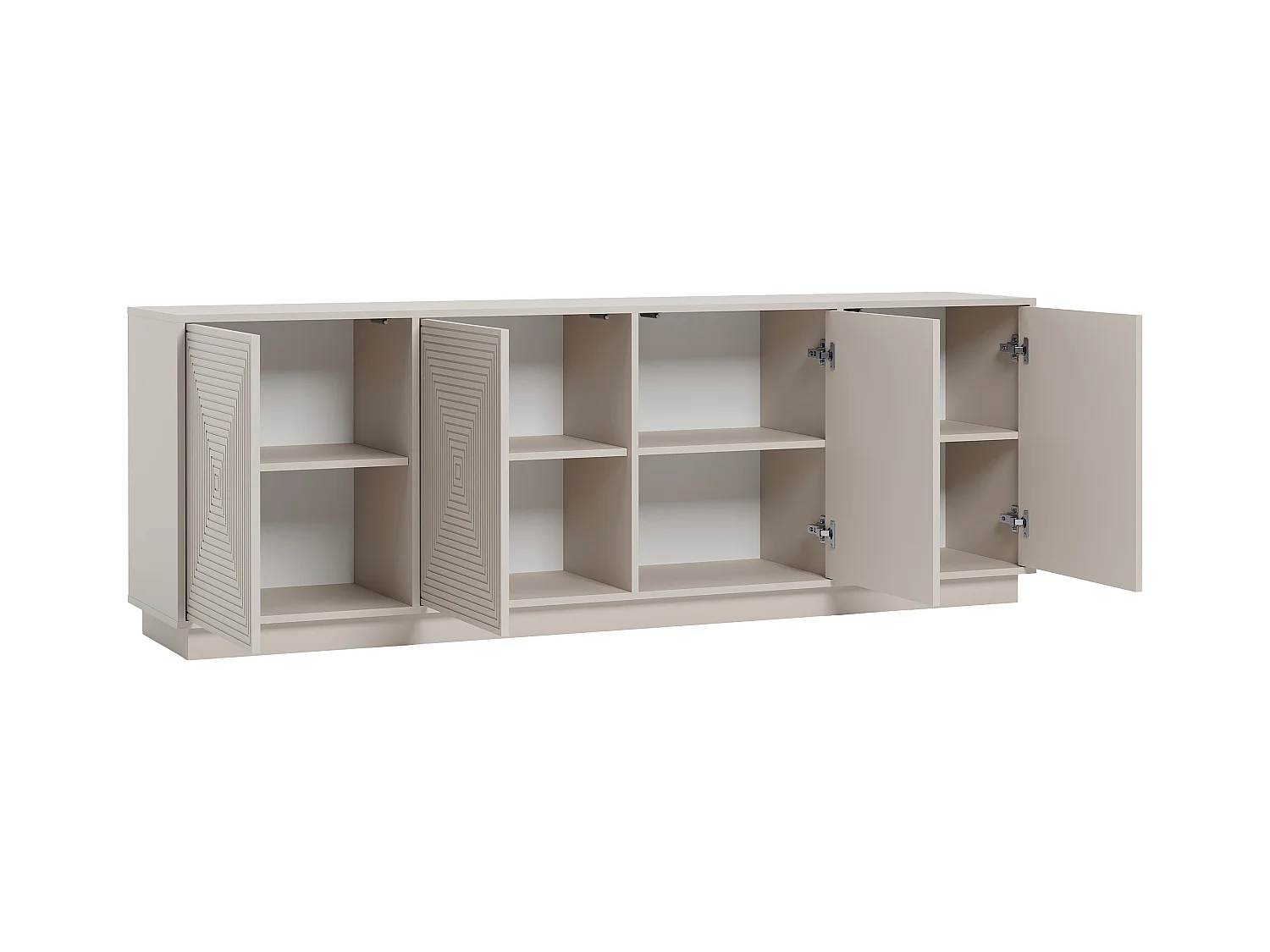 Aparador com 4 portas MDF - Bege - MEZULIA