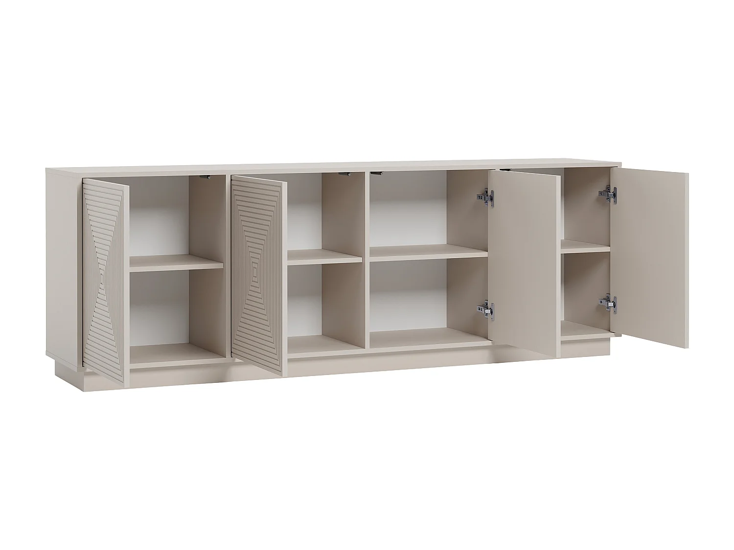 Aparador con 4 puertas de MDF - Beige - MEZULIA