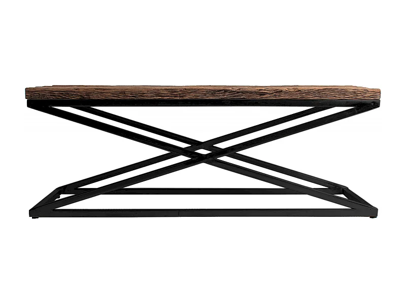 Table basse Akron en teka style industriel