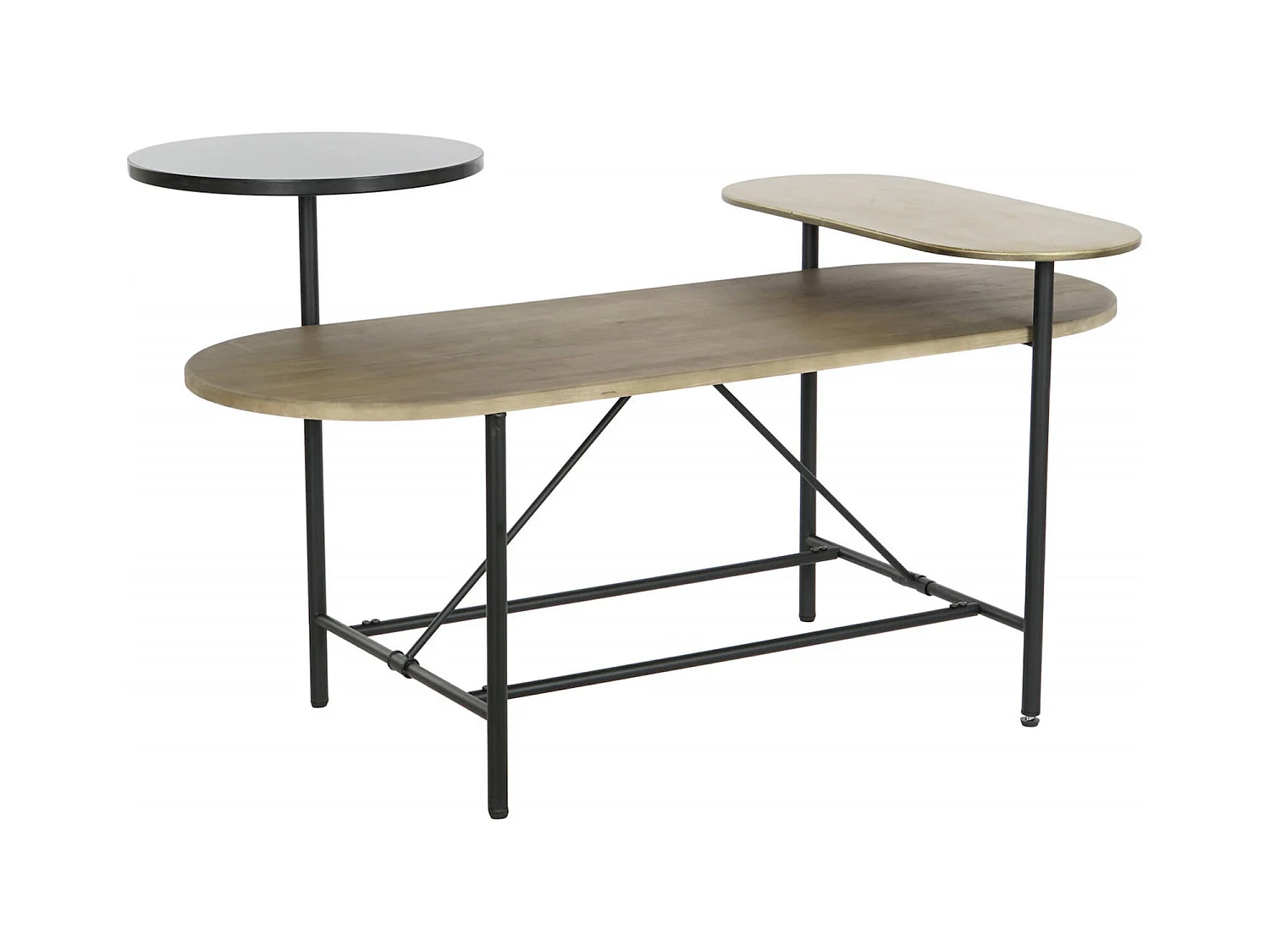 Table basse élégance bois et métal pour salon moderne