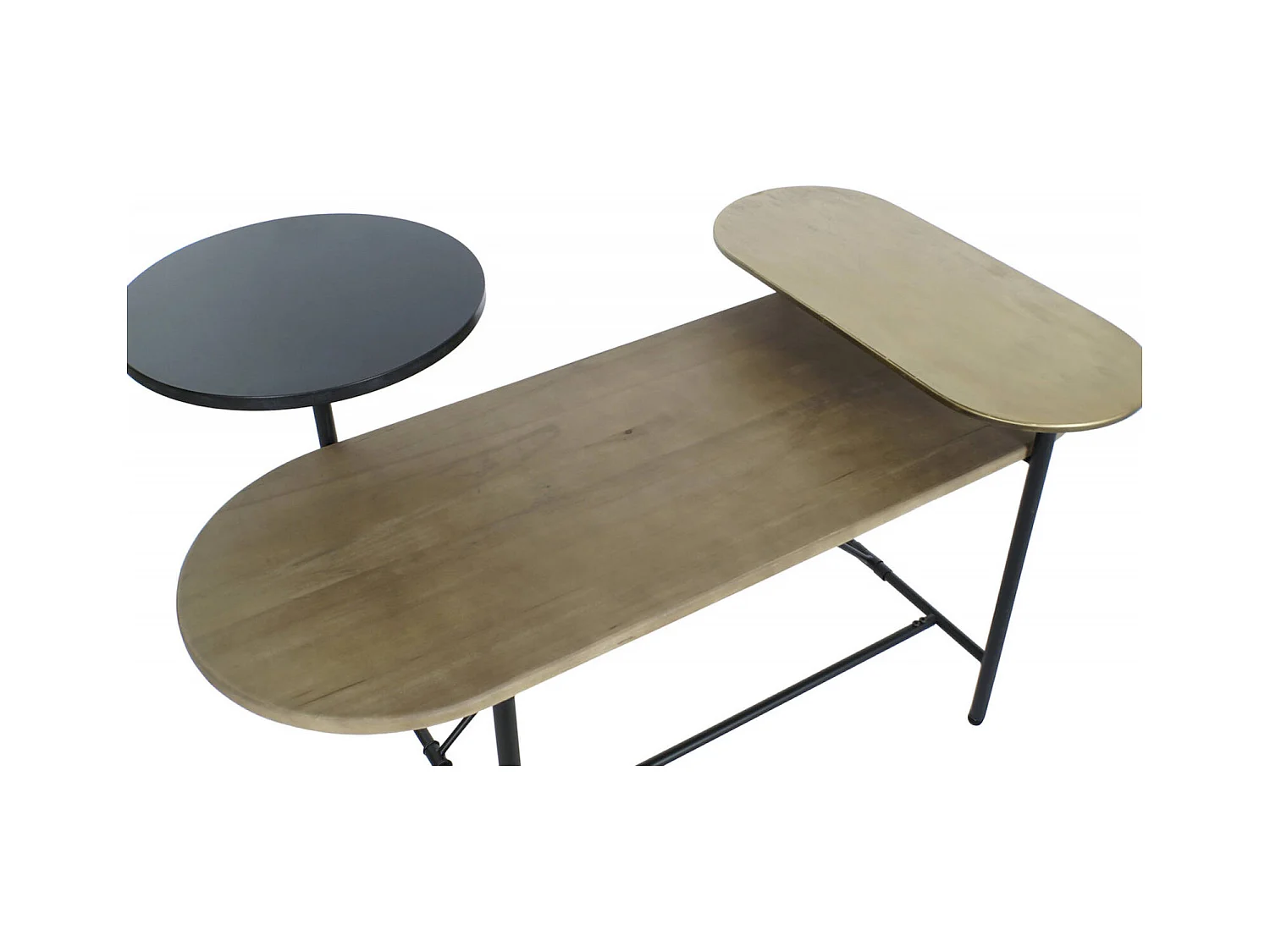 Table basse élégance bois et métal pour salon moderne