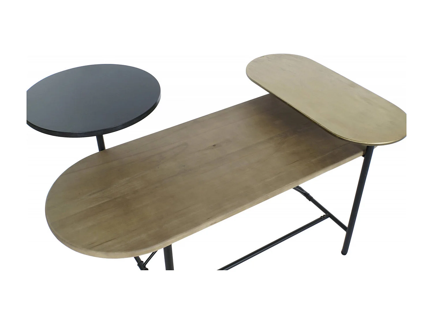 Table basse élégance bois et métal pour salon moderne