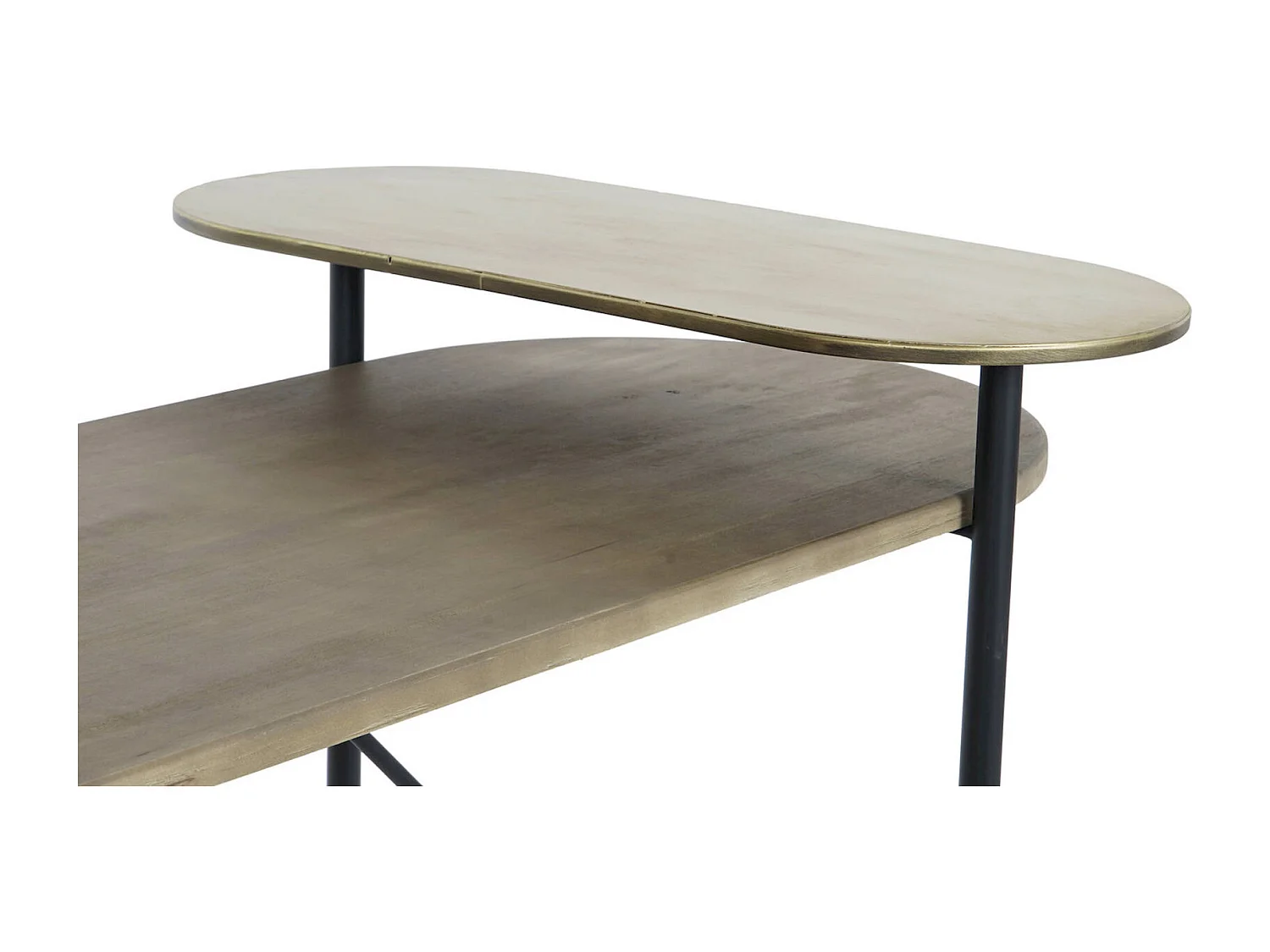 Table basse élégance bois et métal pour salon moderne