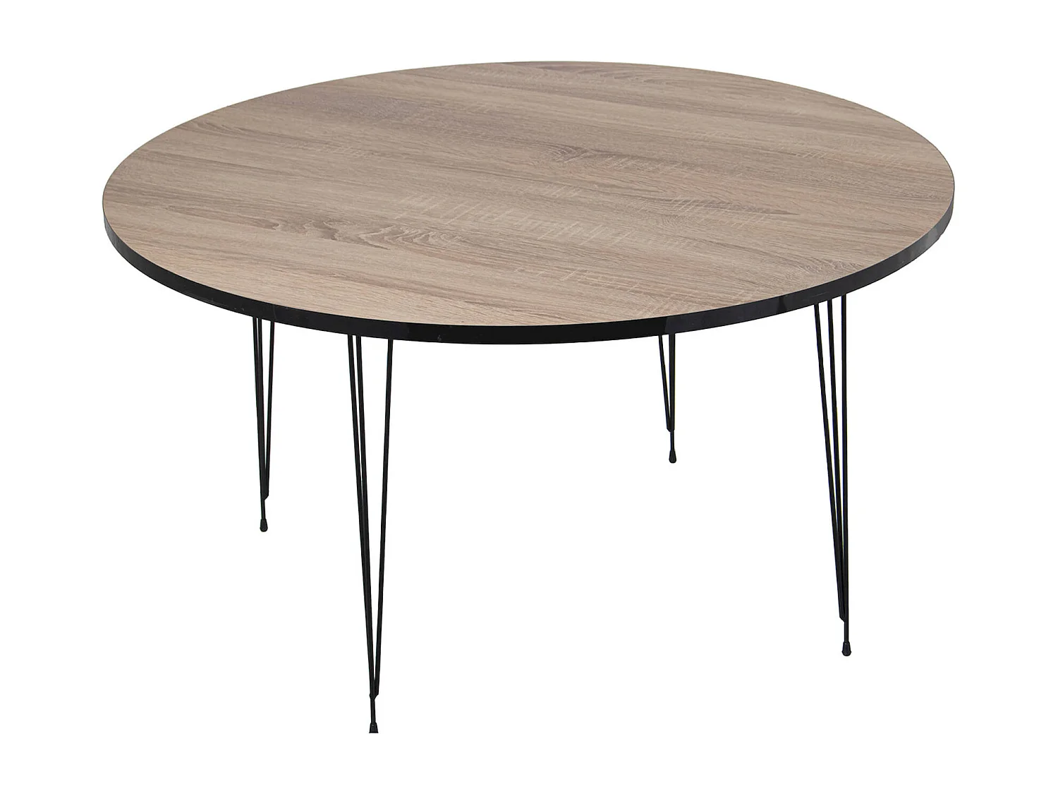 Table basse élégante bois et métal style robuste