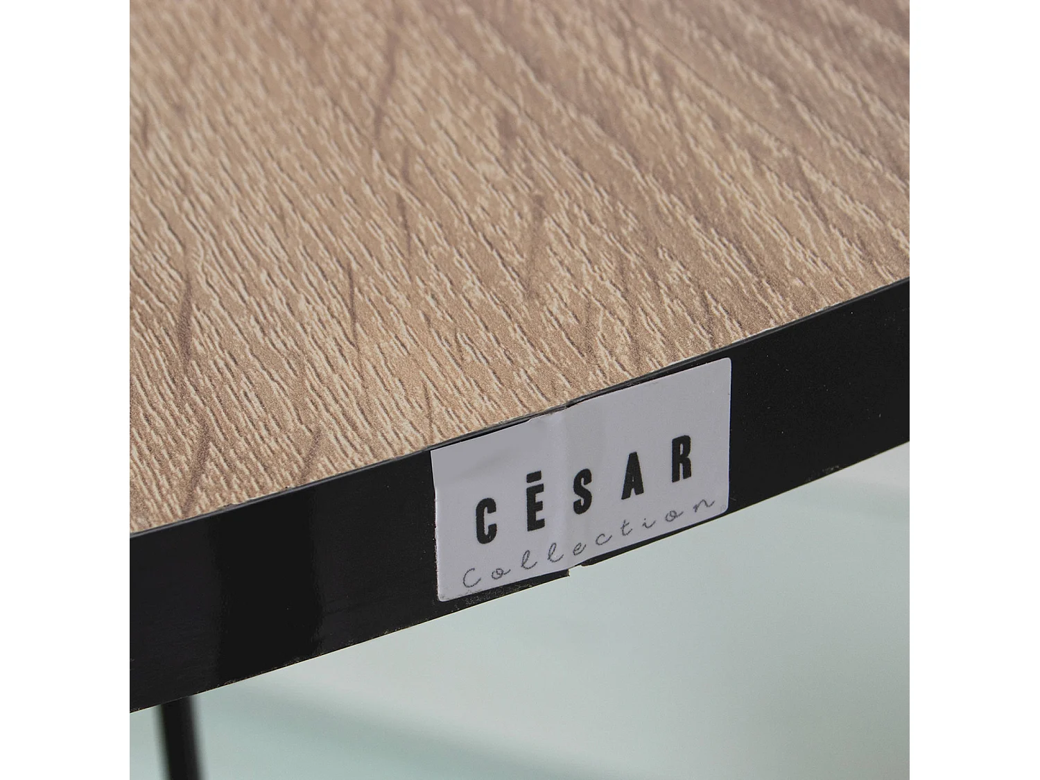 Table basse élégante bois et métal style robuste