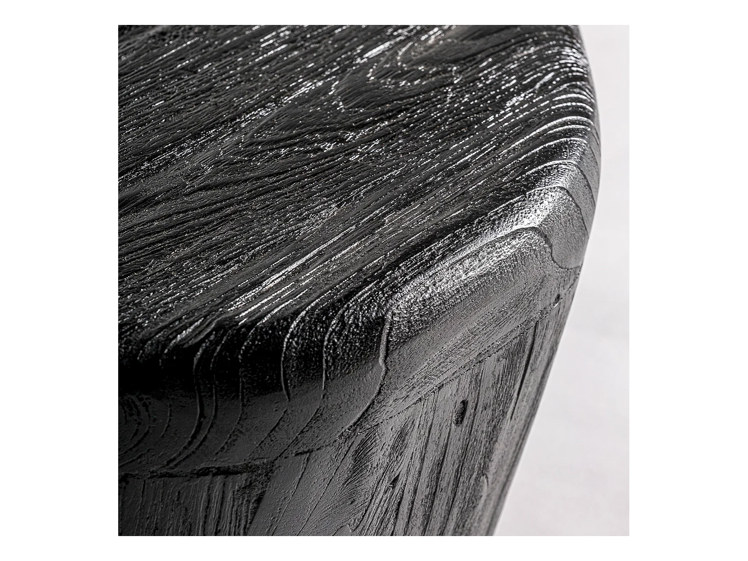 Table basse contemporaine bois de teka noir