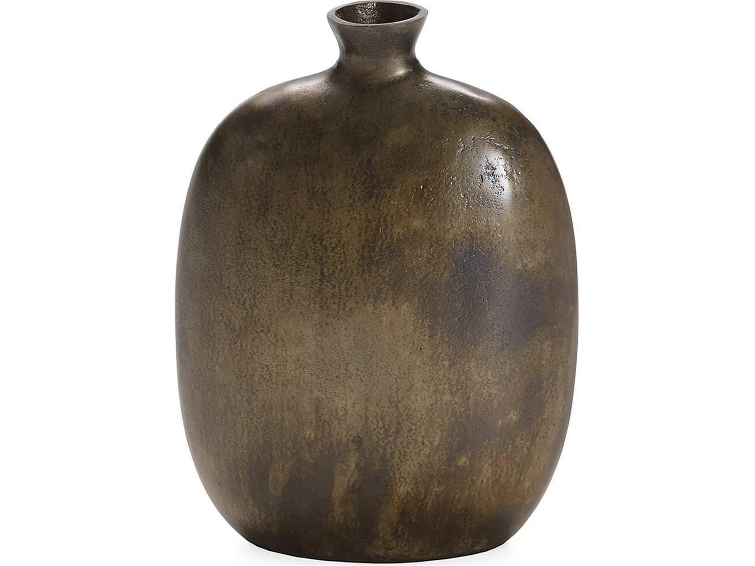 Vase en métal laiton vieilli au charme sculptural