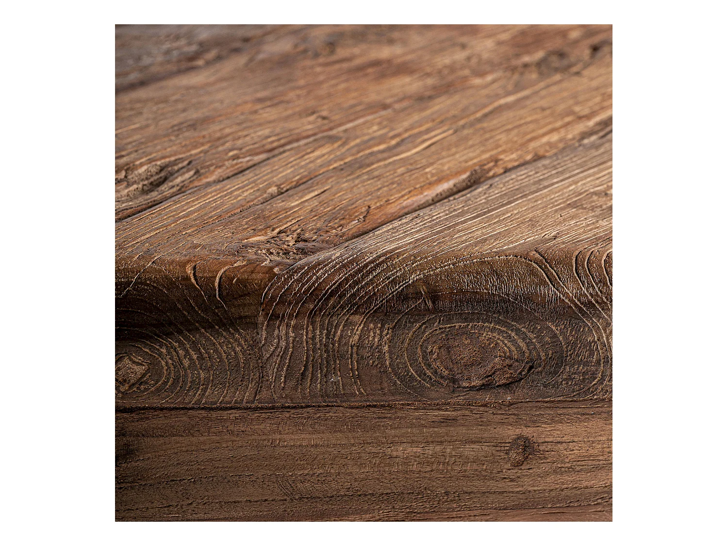 Table Basse Contemporaine en Teka Marron