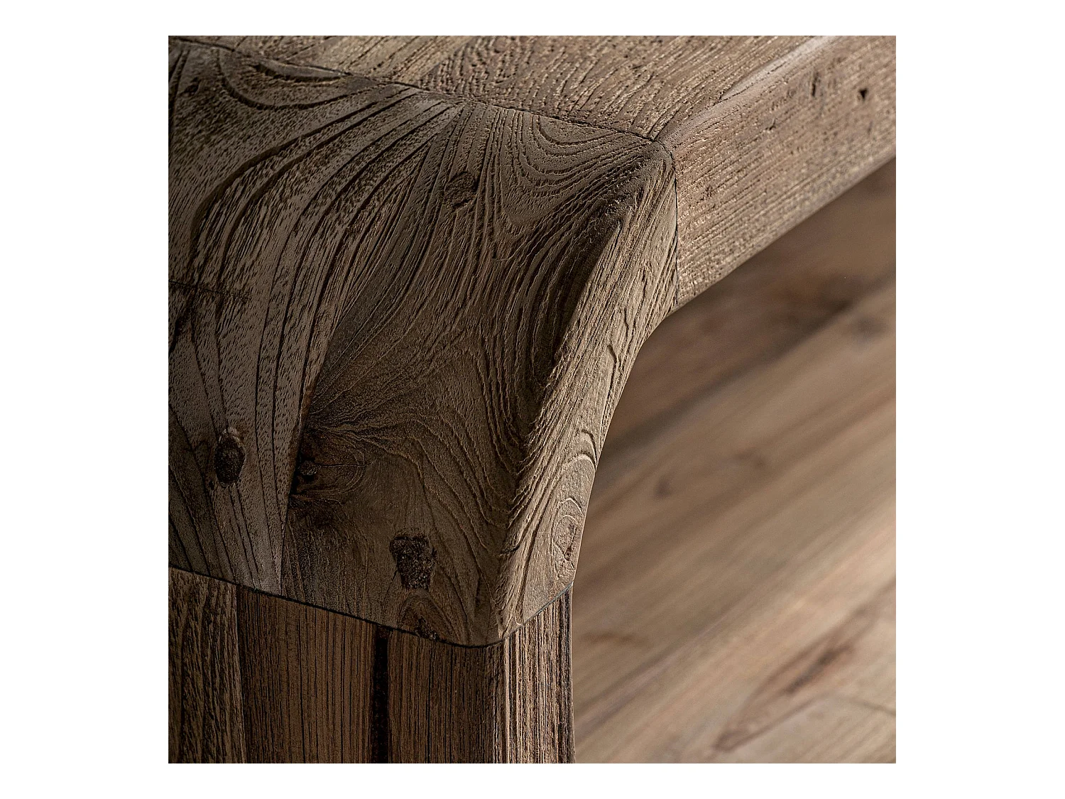 Table basse contemporaine en teka recyclé Vical