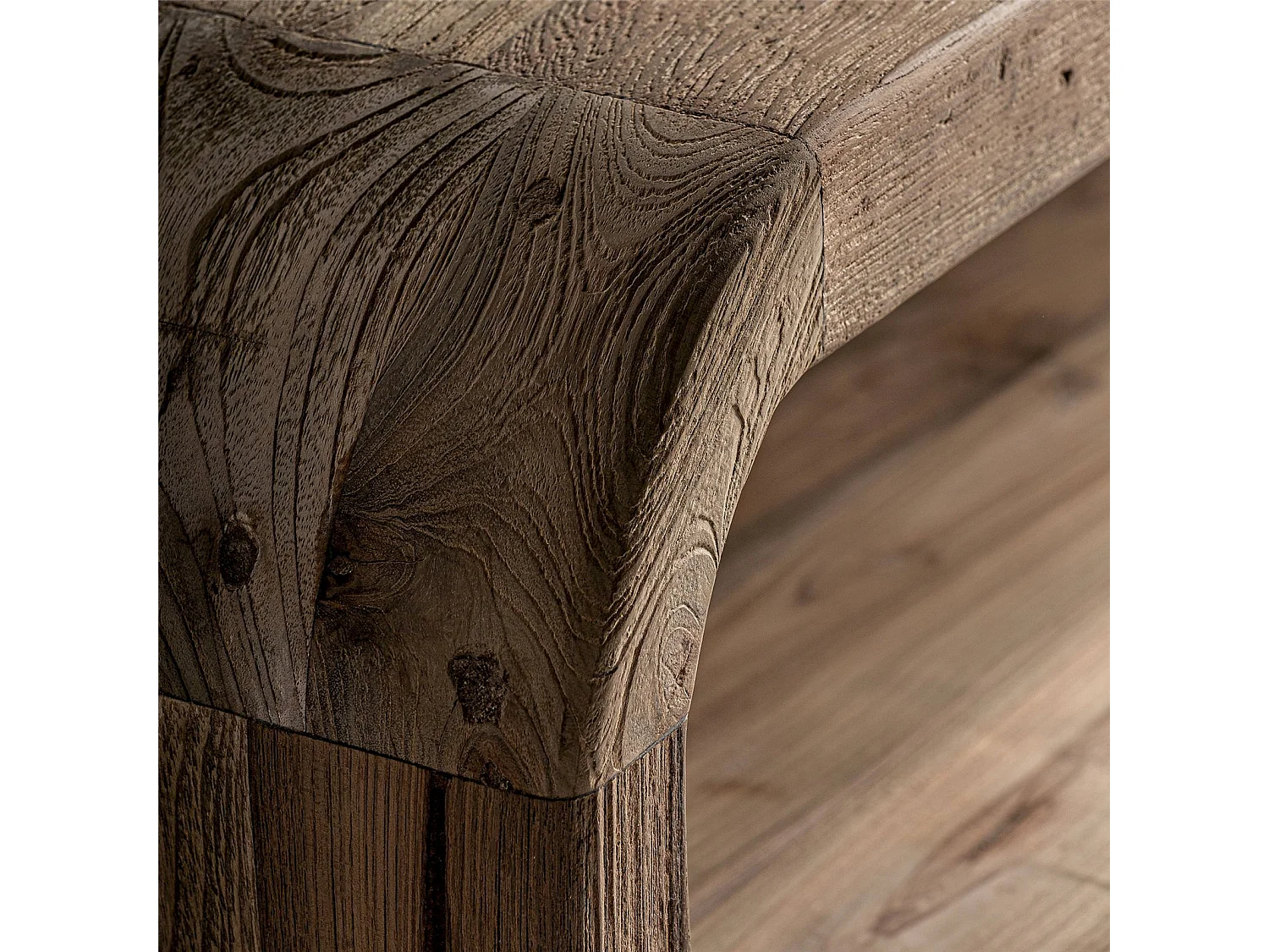 Table basse contemporaine en teka recyclé Vical