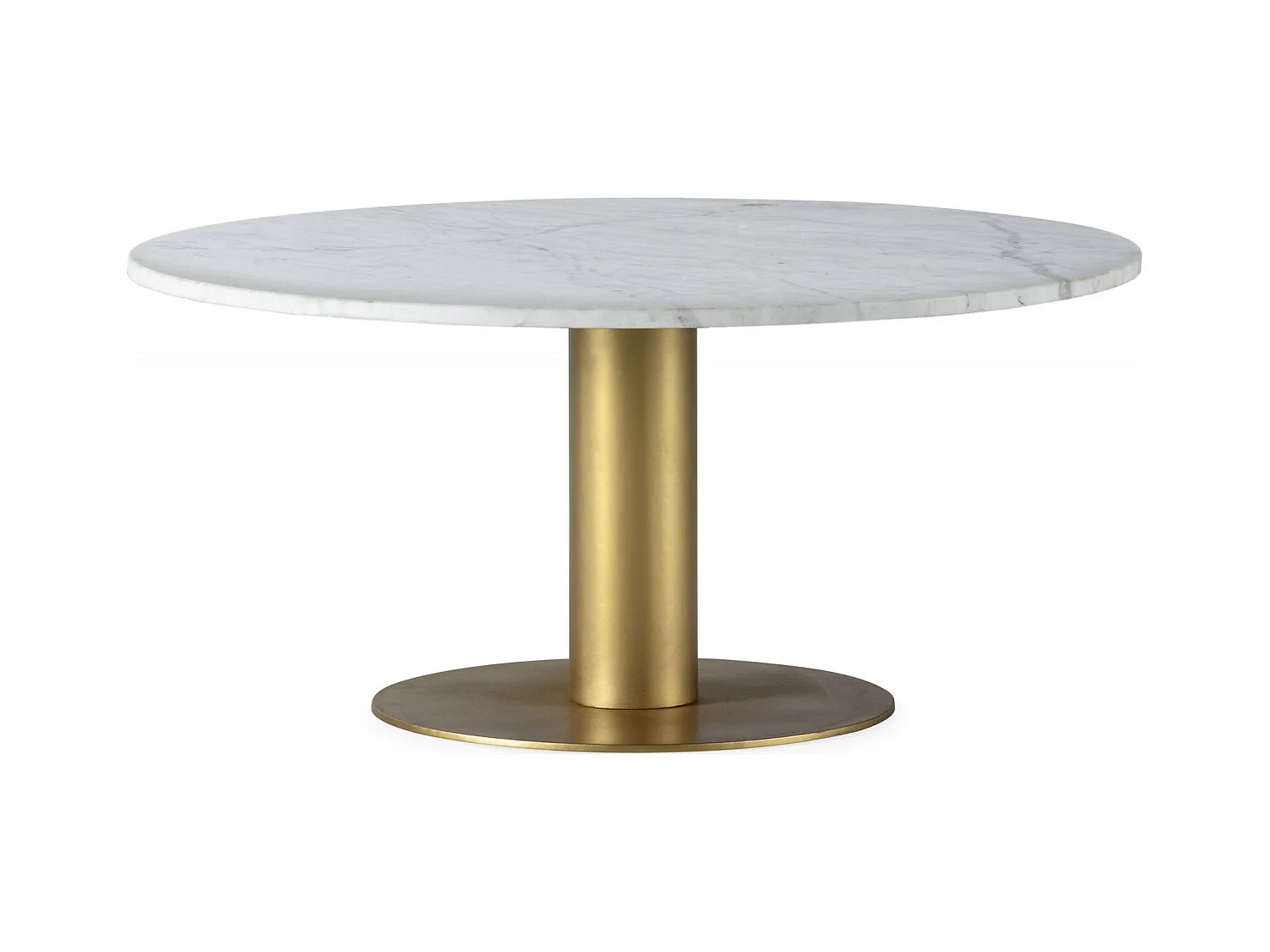 Table basse chic Doré/Blanc pour salon élégant