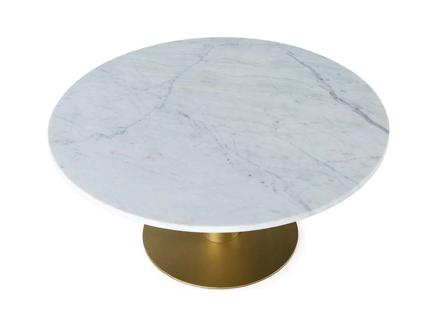 Table basse chic Doré/Blanc pour salon élégant