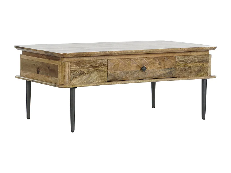 Table basse bois et métal pour salon moderne et cosy