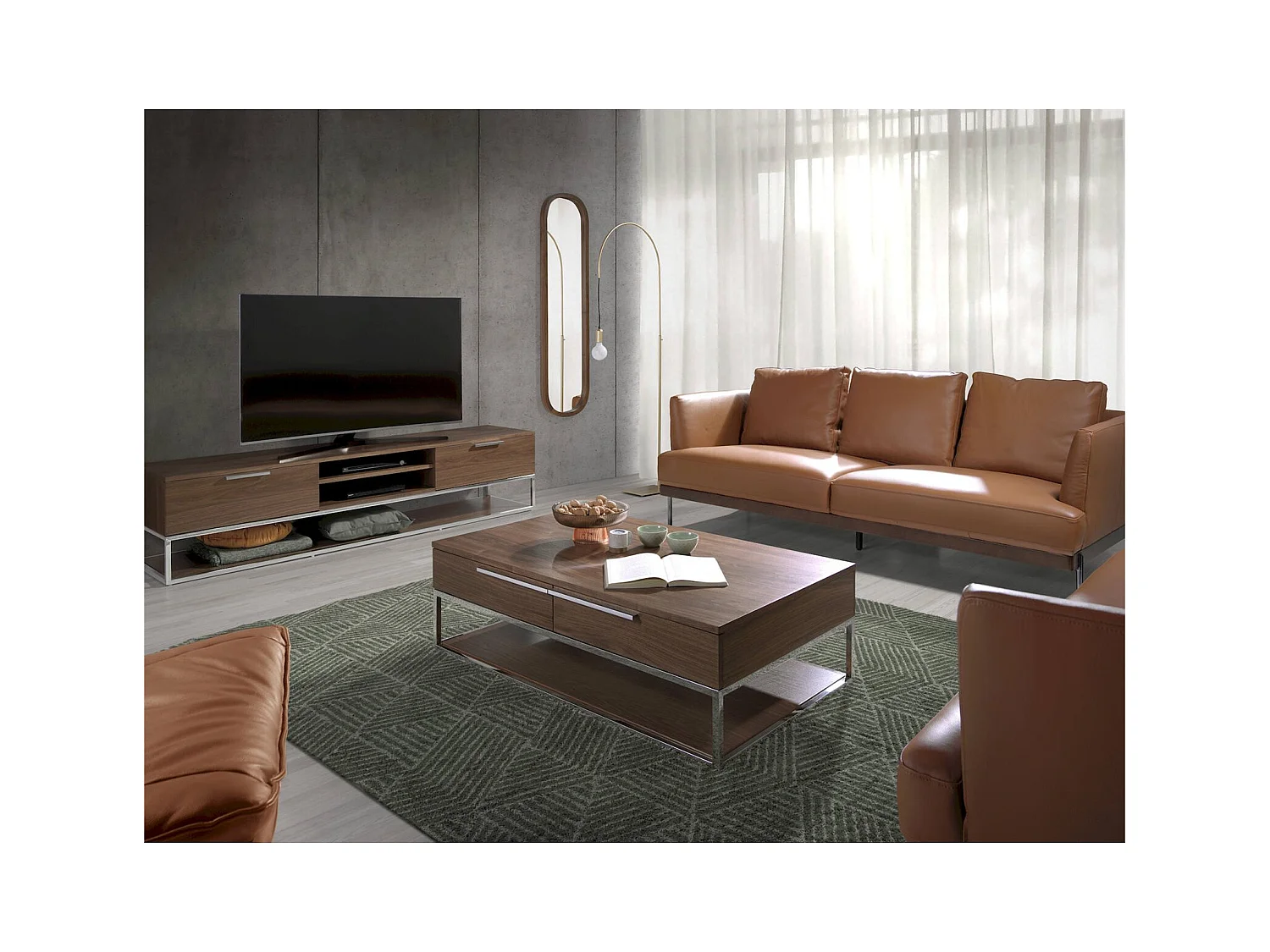 Table basse design noyer Angel Cerda