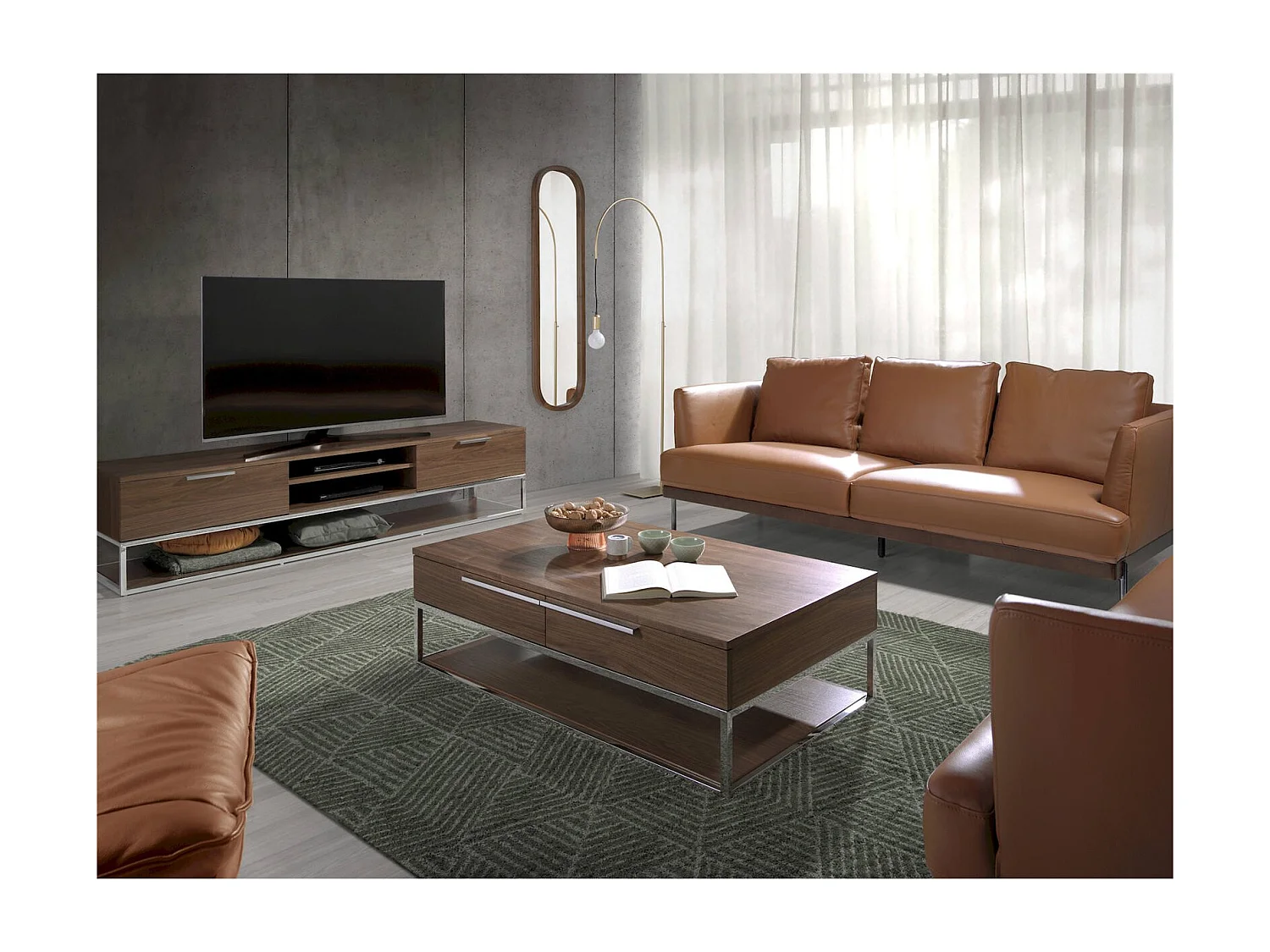 Table basse design noyer Angel Cerda