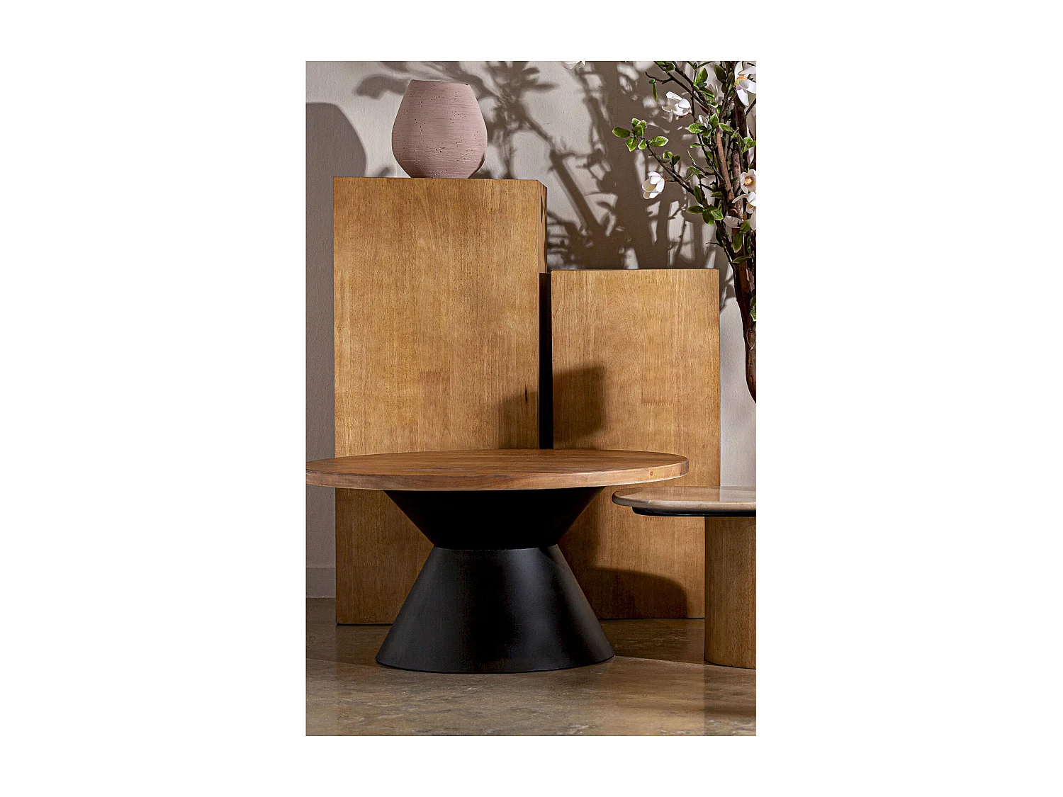 Table basse Amilly bicolore design colonial