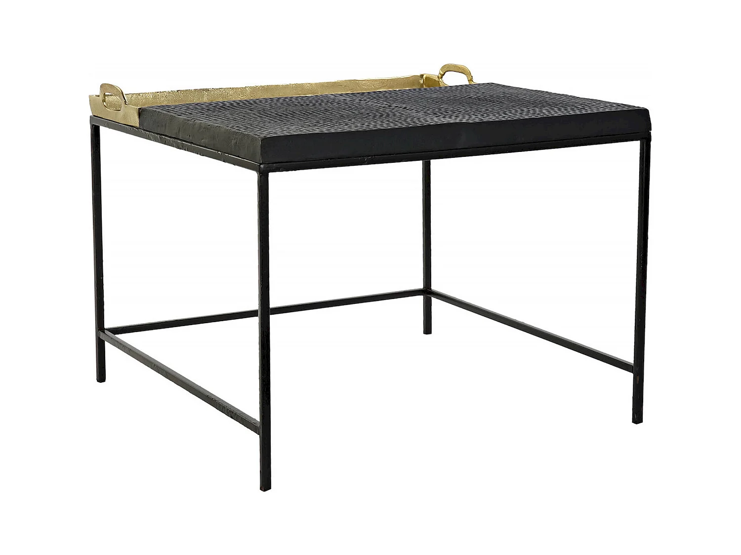 Table basse élégance dorée et finition noire premium