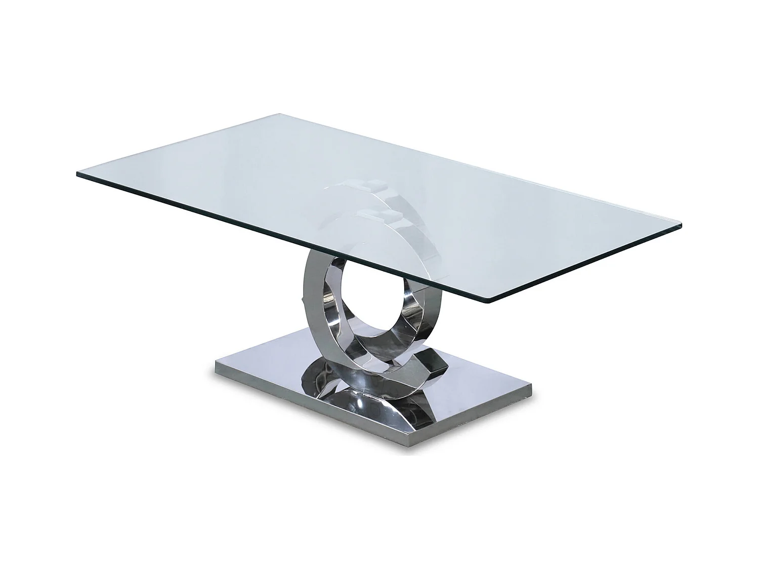 Table basse élégance moderne en verre pour salon