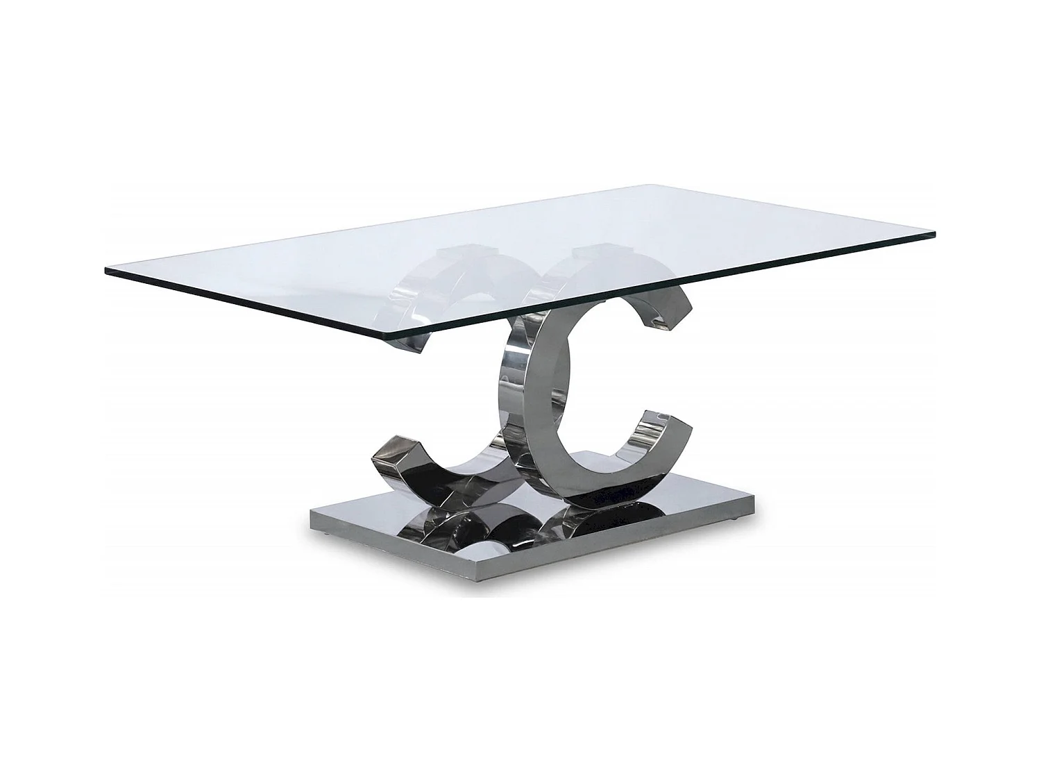 Table basse élégance moderne en verre pour salon