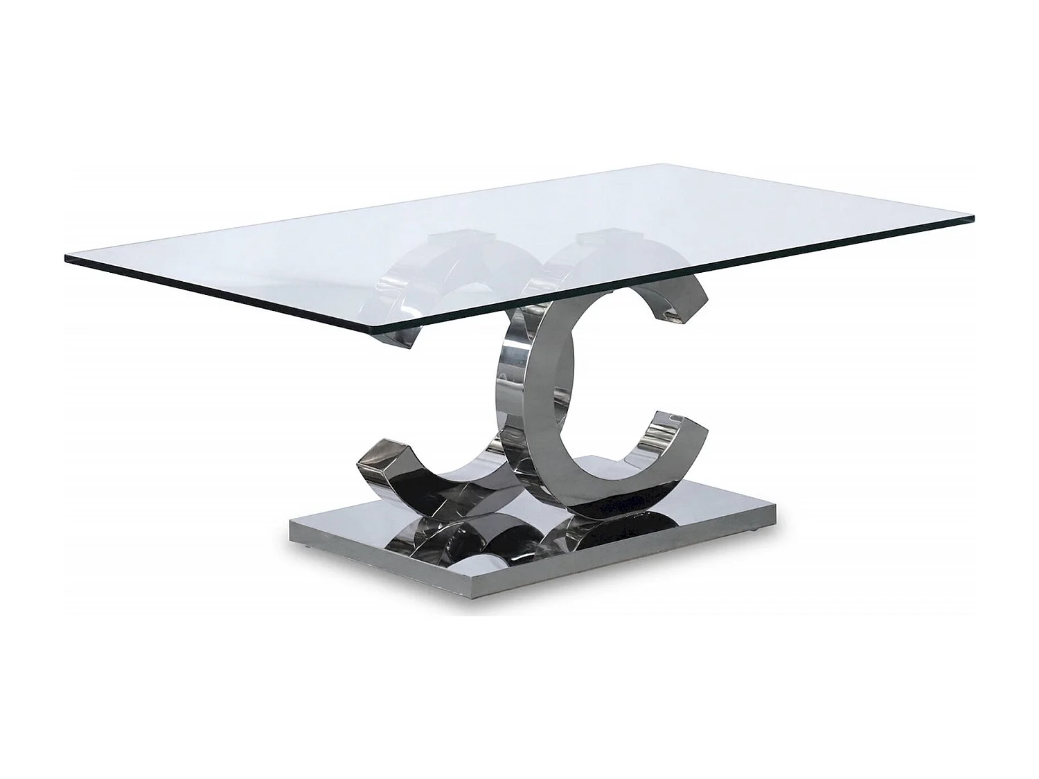 Table basse élégance moderne en verre pour salon