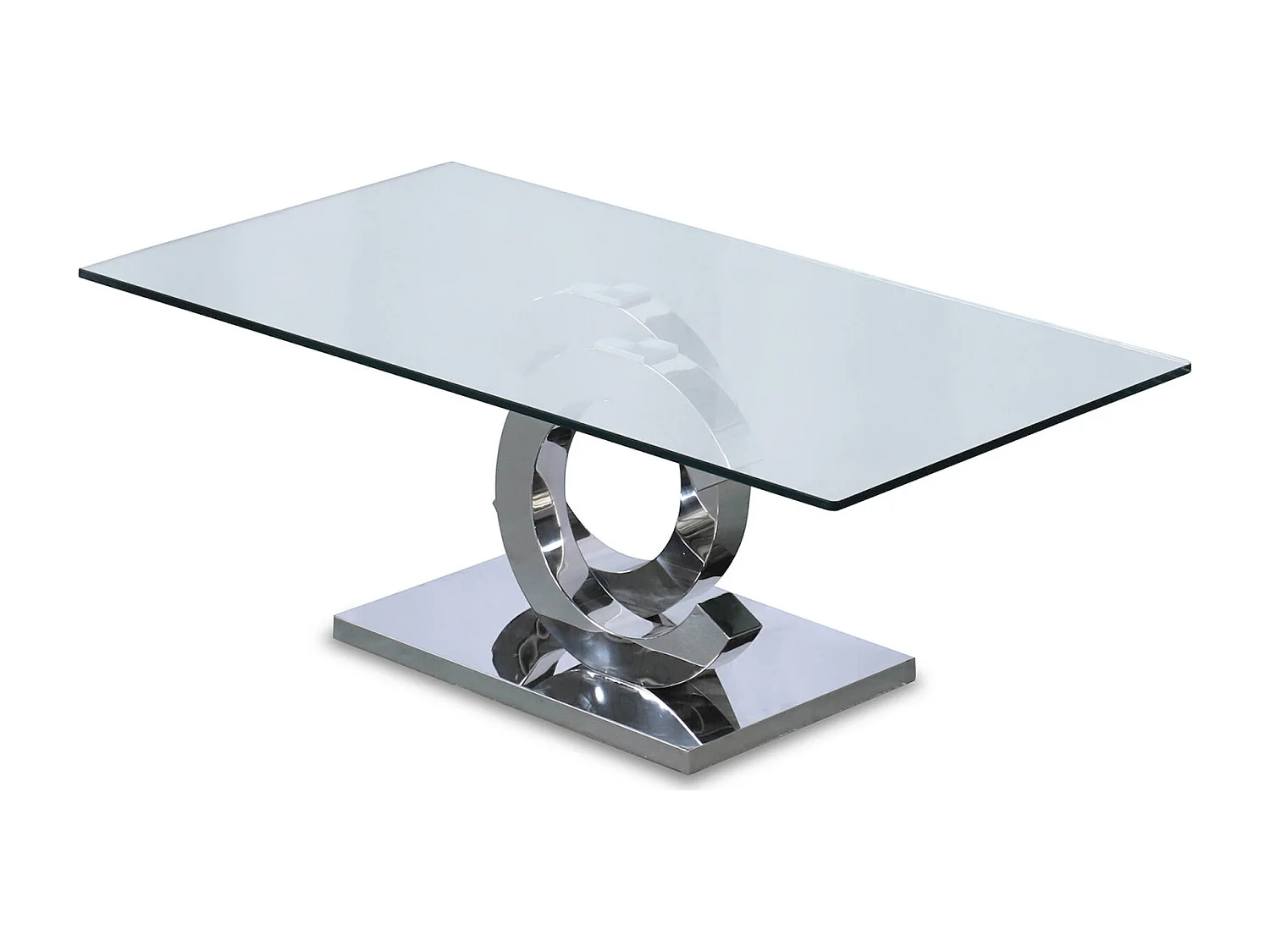 Table basse élégance moderne en verre pour salon