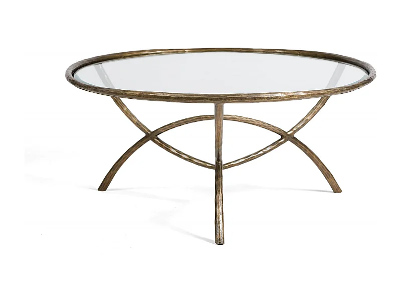 Table salon élégance dorée verre design unique