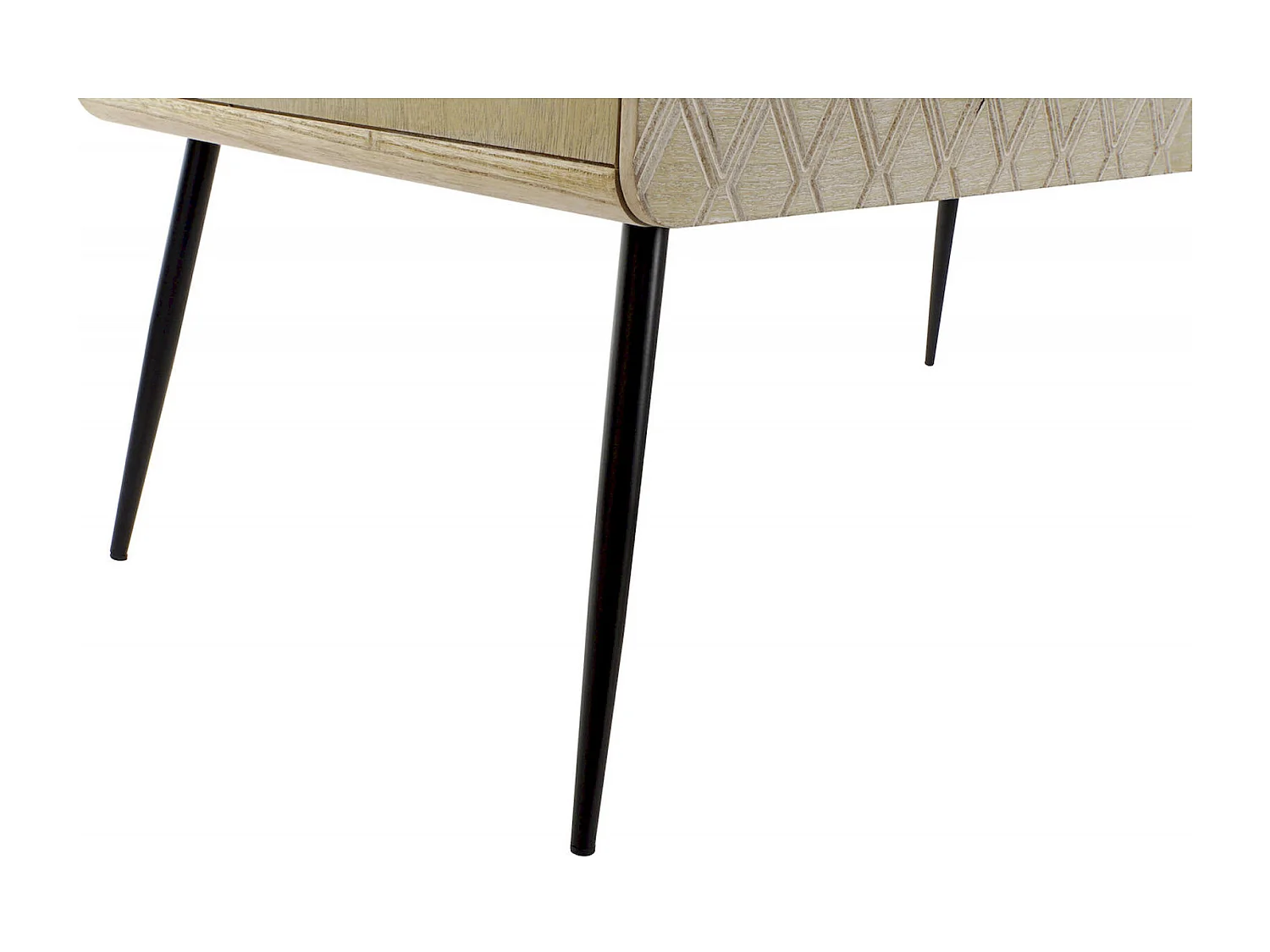 Table basse stylée avec rangement en bois et métal