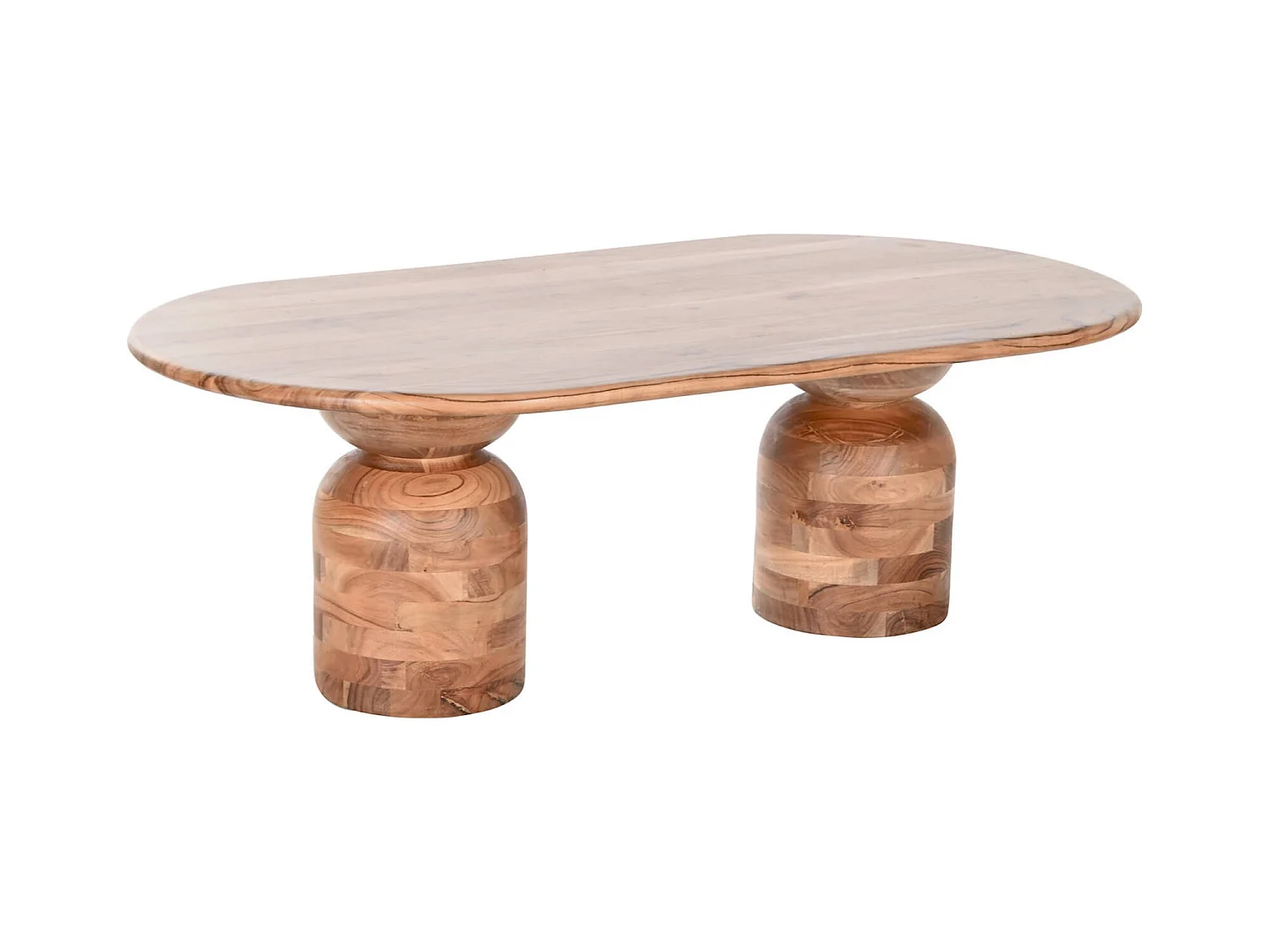 Table basse élégance naturelle marron en acacia