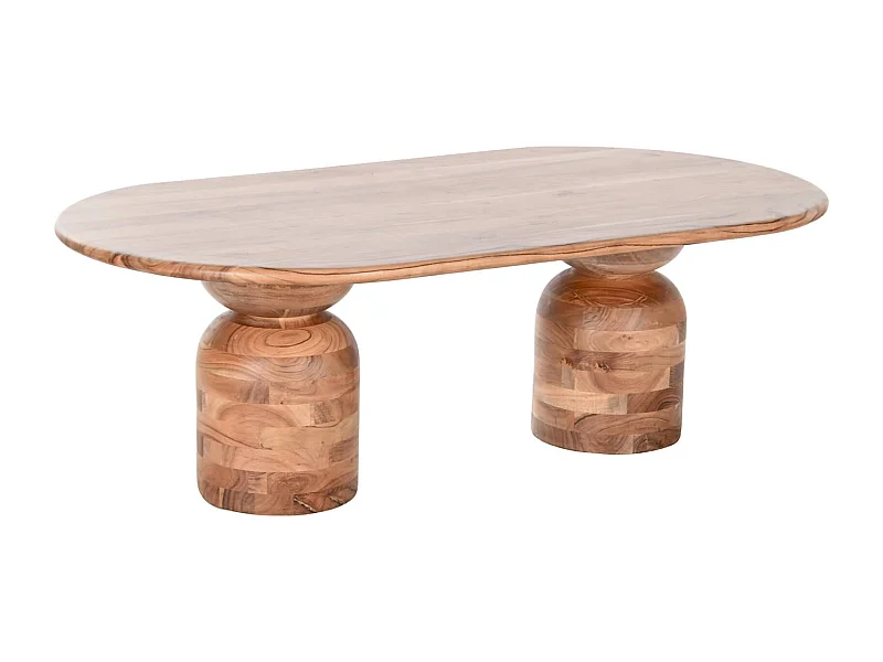 Table basse élégance naturelle marron en acacia