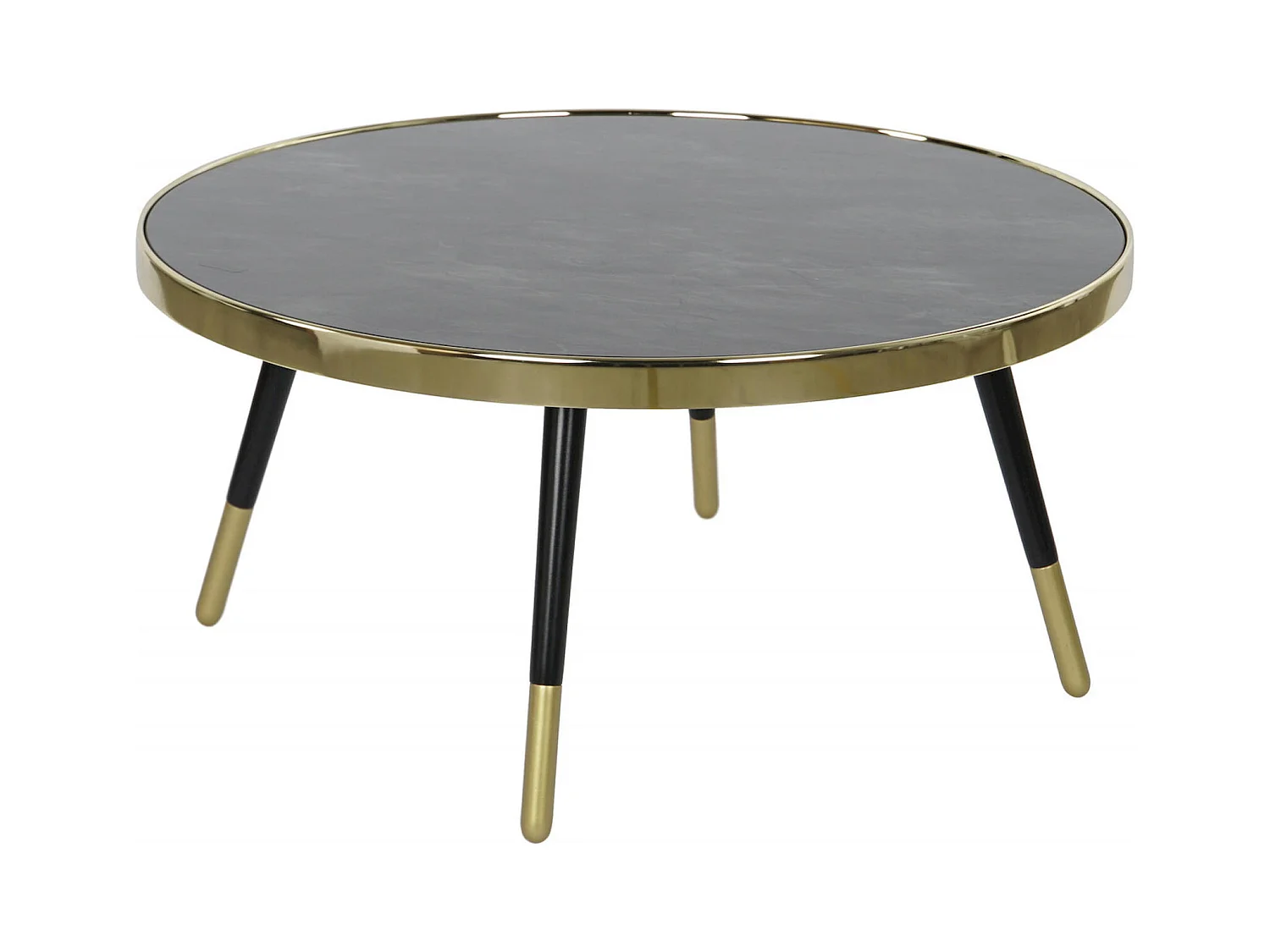 Table basse chic en verre et acier effet marbre