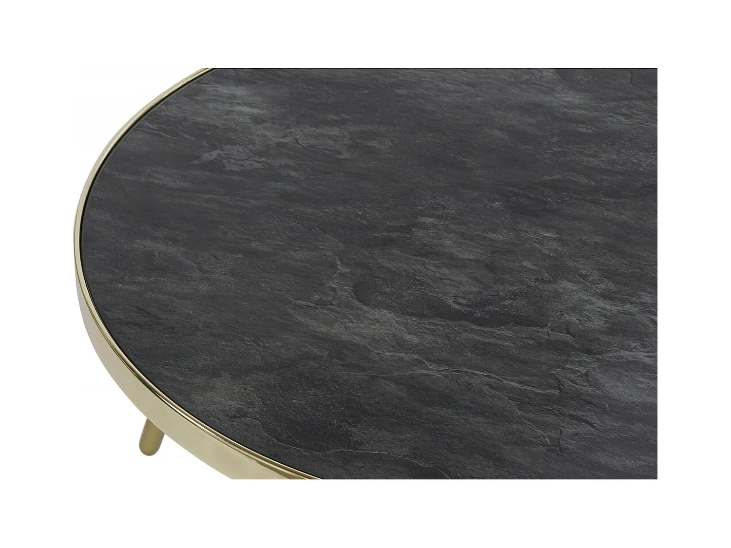 Table basse chic en verre et acier effet marbre