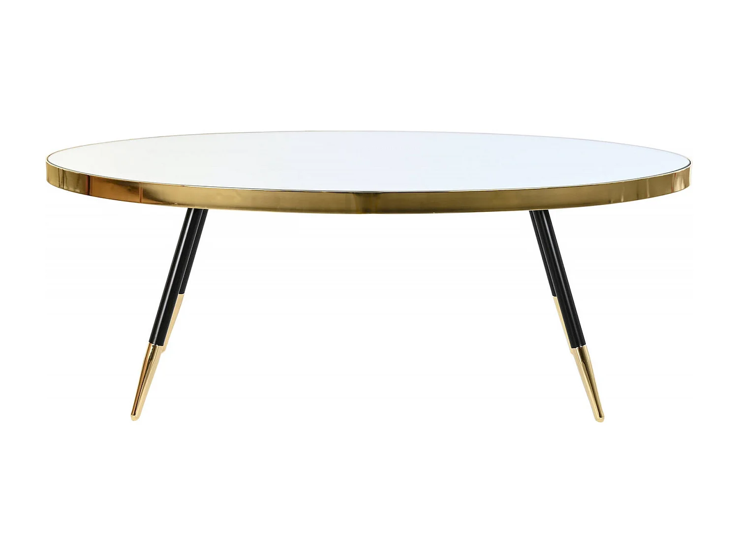 Table basse élégance dorée et effet miroir chic