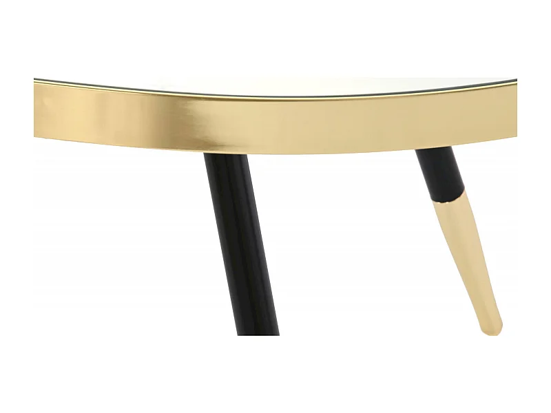 Table basse élégance dorée et effet miroir chic